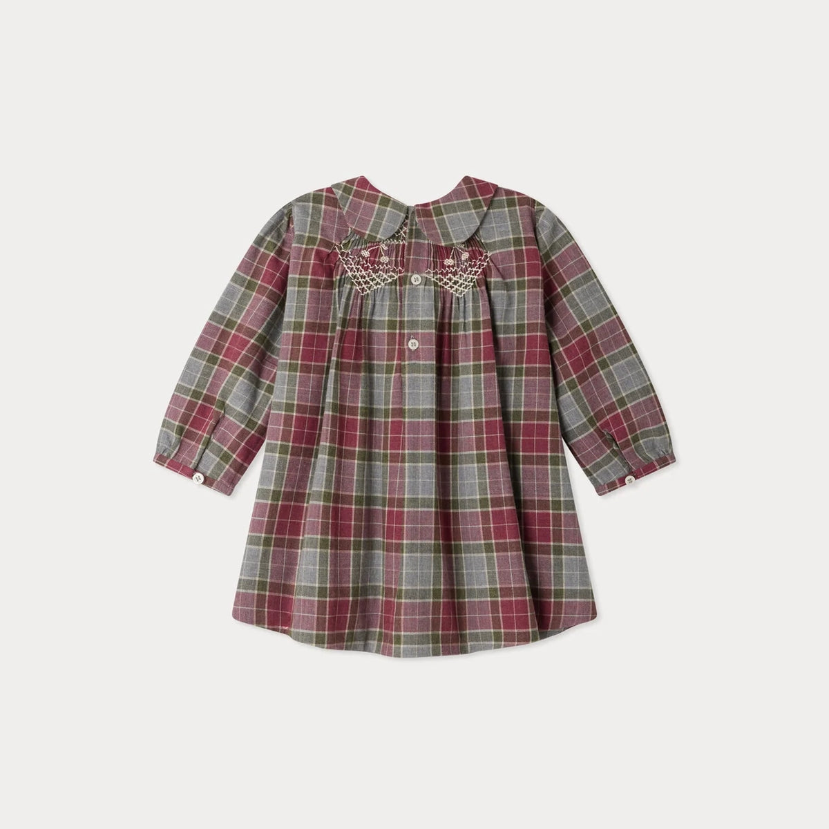 Baby Girls Multicolor Check Cotton Dress
