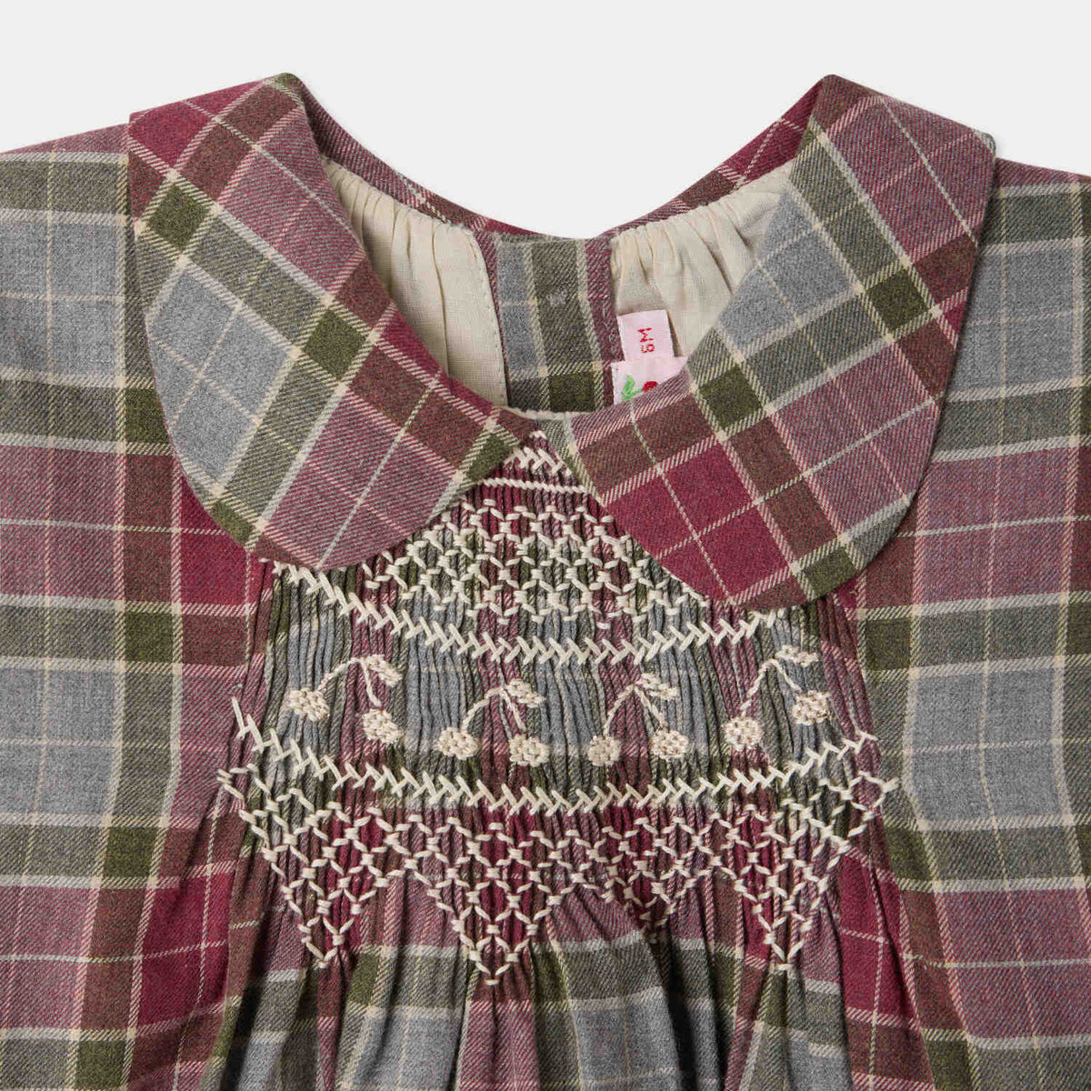 Baby Girls Multicolor Check Cotton Dress