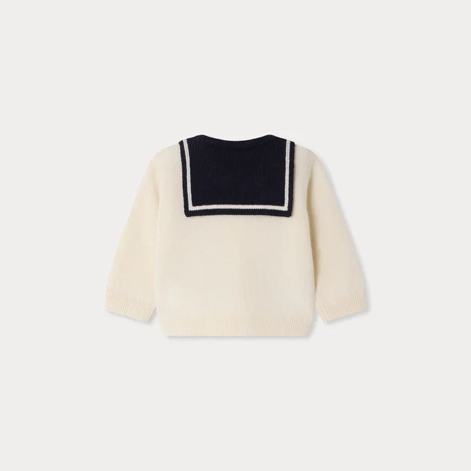 Baby Girls White Wool Sweater