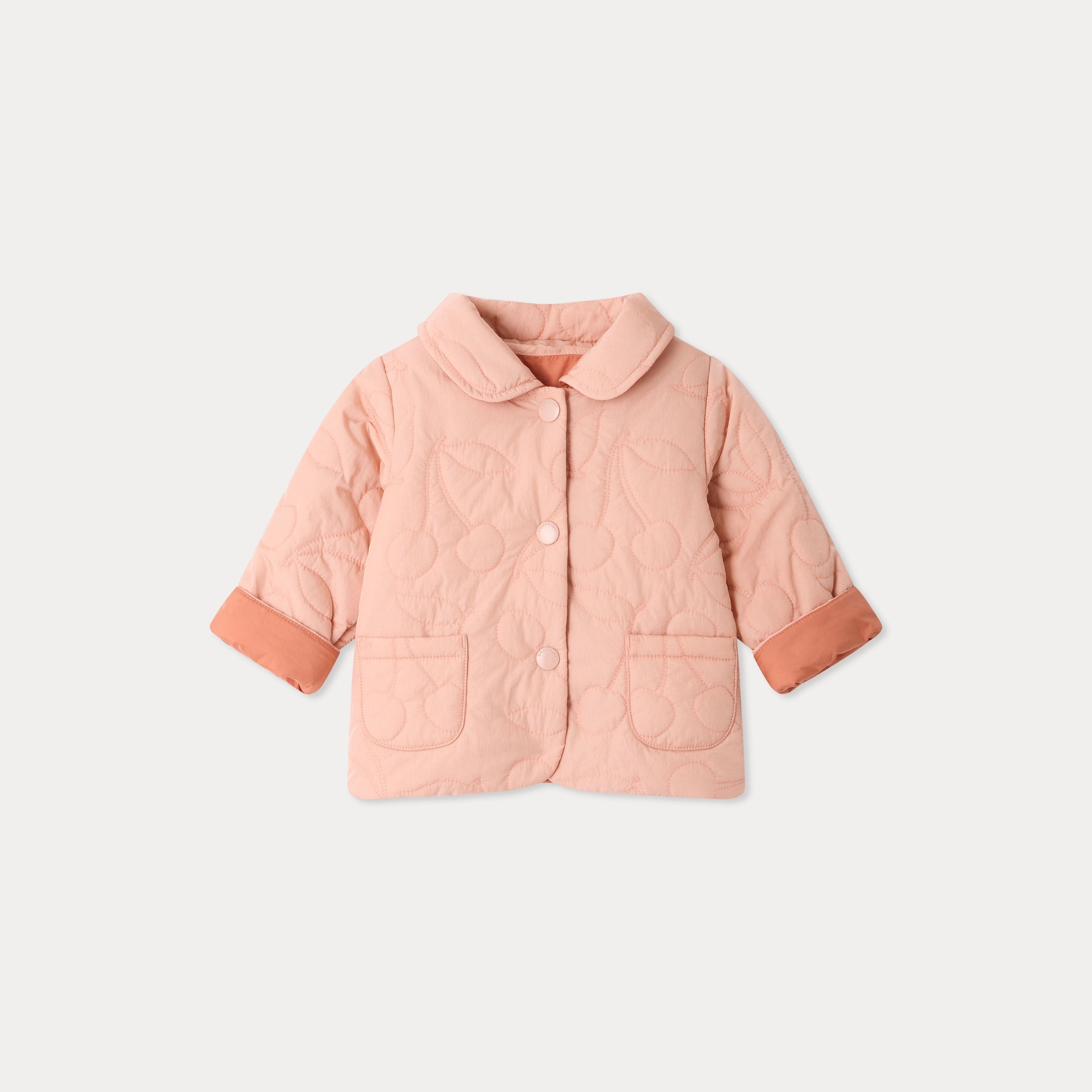 Baby Girls Pink Reversible Padded Jacket