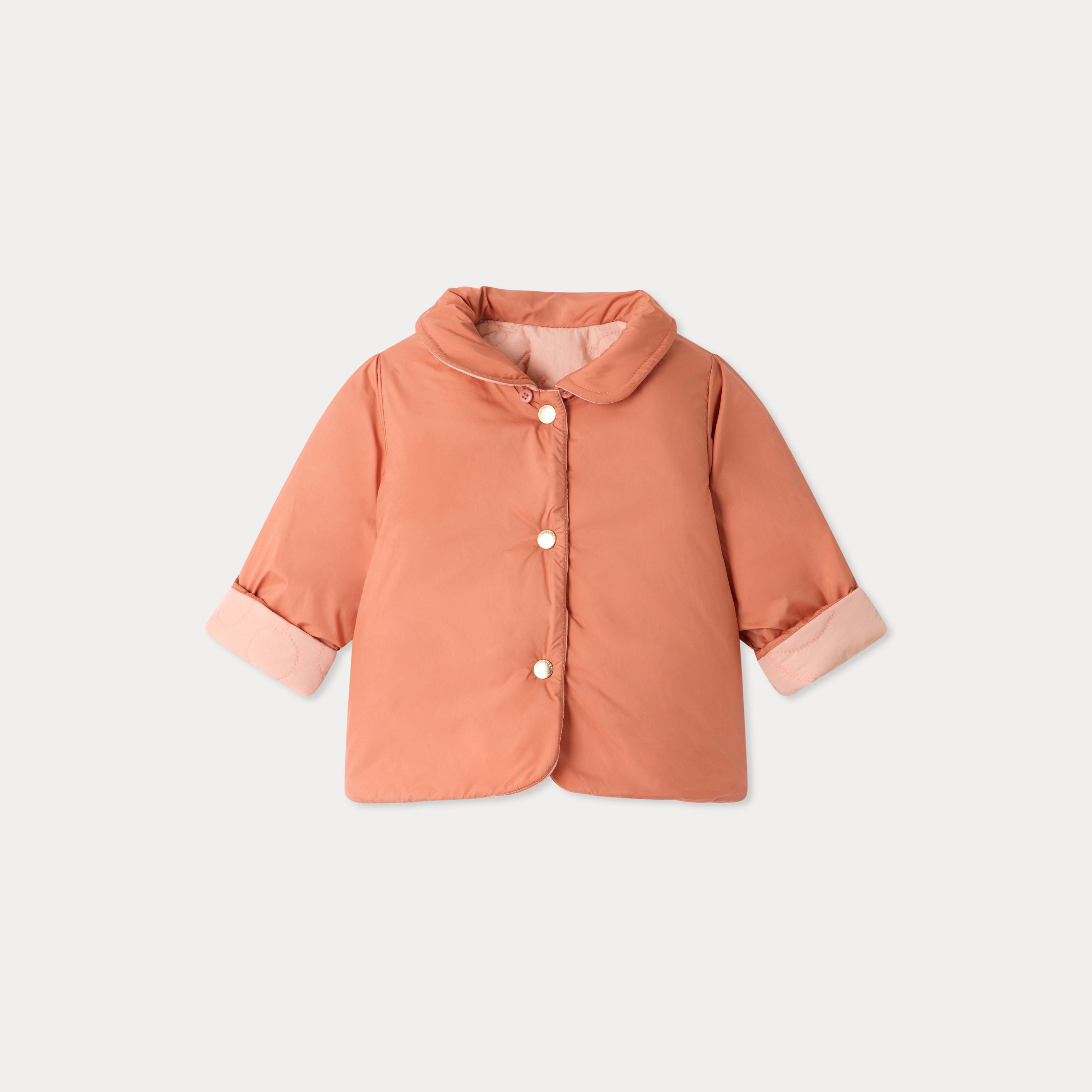 Baby Girls Pink Reversible Padded Jacket