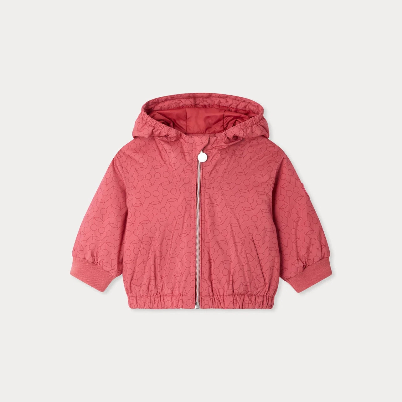 Baby Girls Pink Cherry Printed Jacket