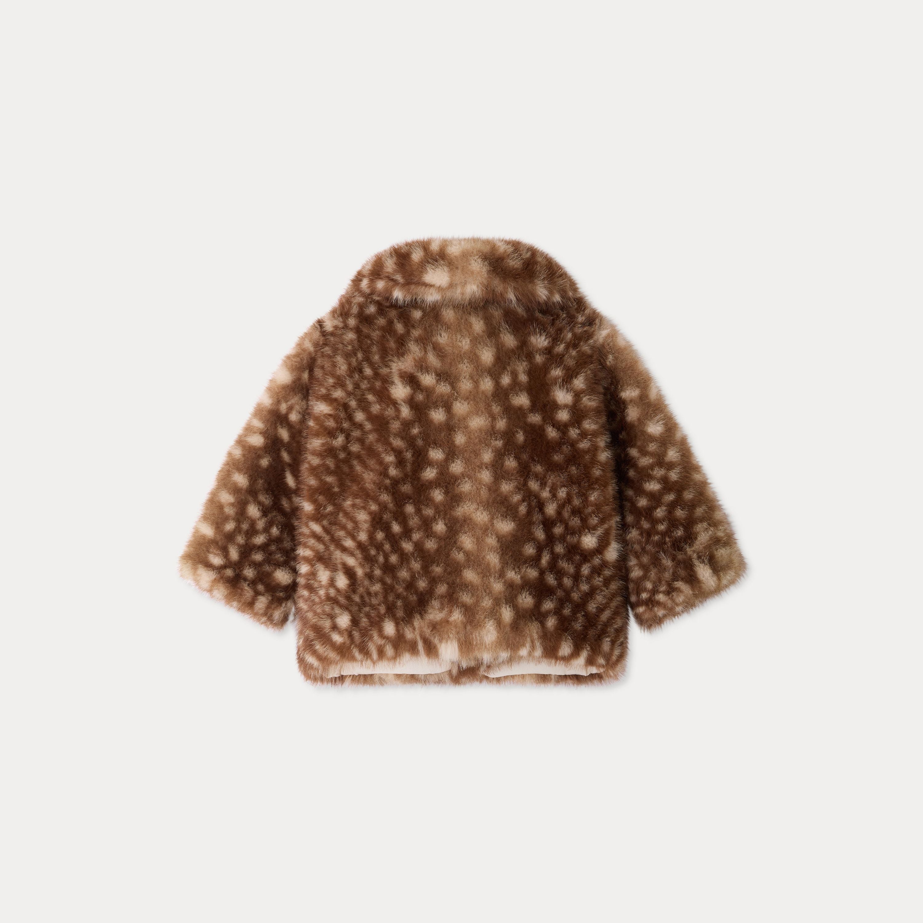 Baby Girls Caramel Faux Fur Coat