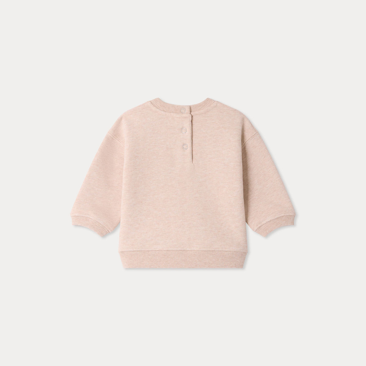Baby Girls Beige Cherry Patch Cotton Sweatshirt