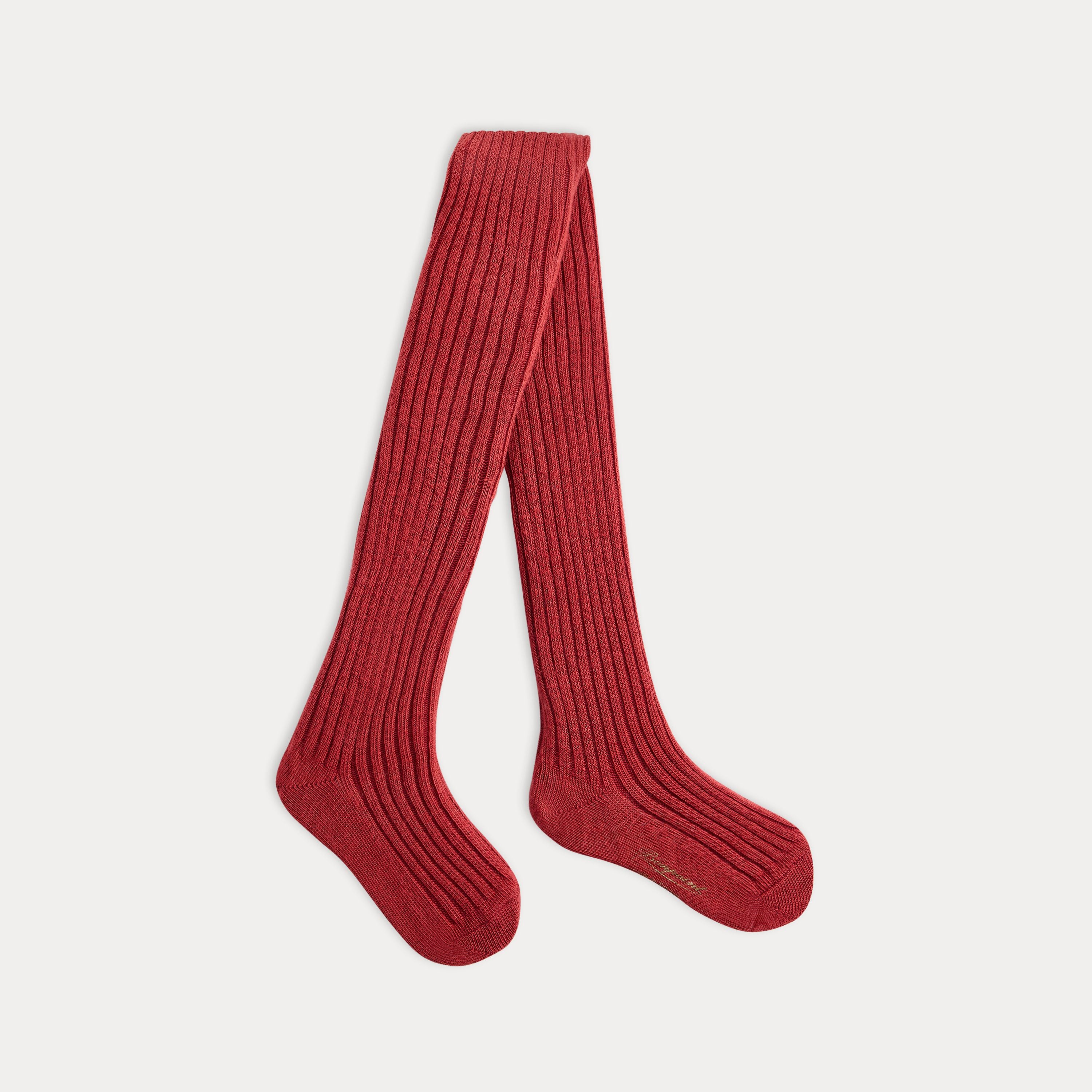 Collants framboise en coton pour bébé fille