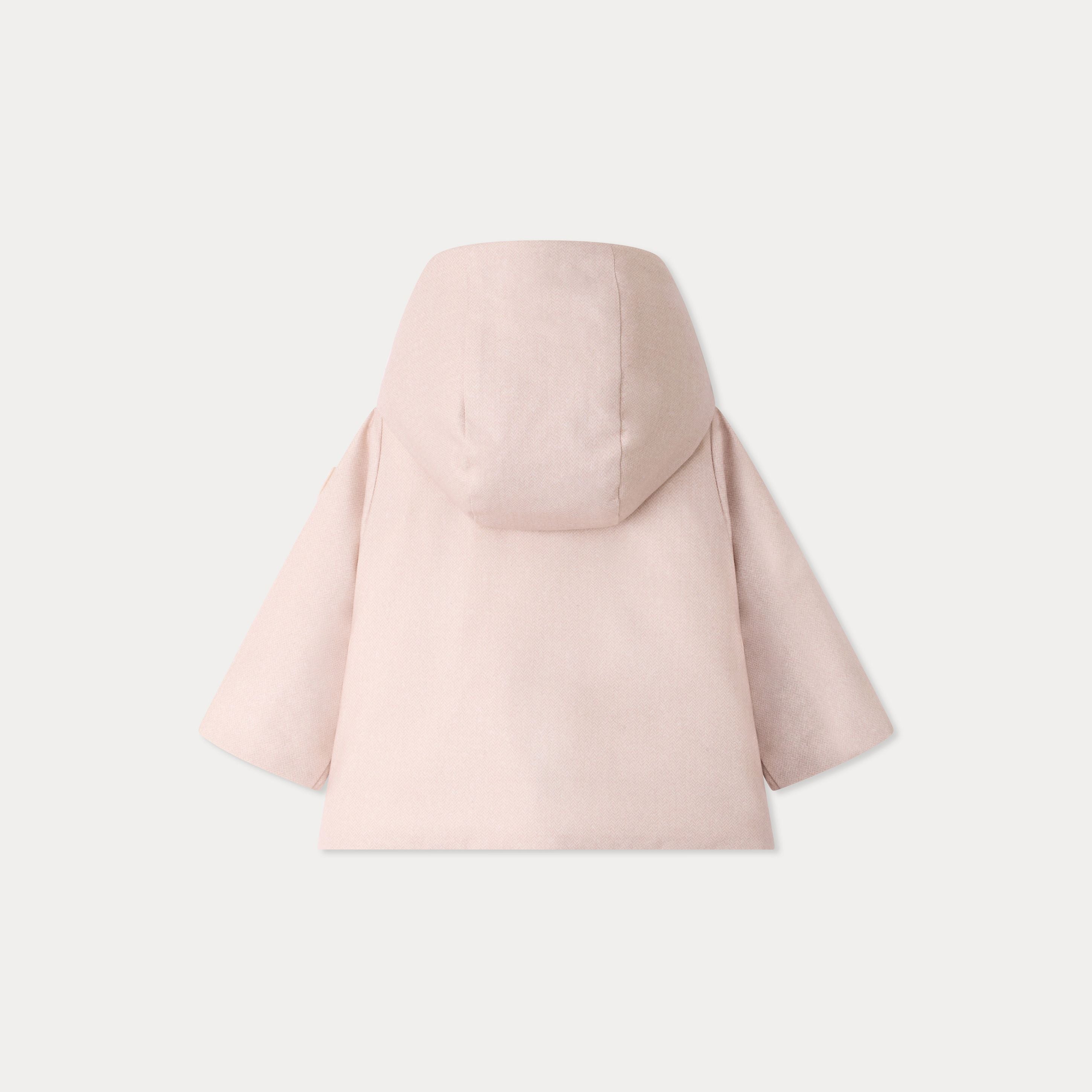 Doudoune matelassée à capuche beige pour bébé fille