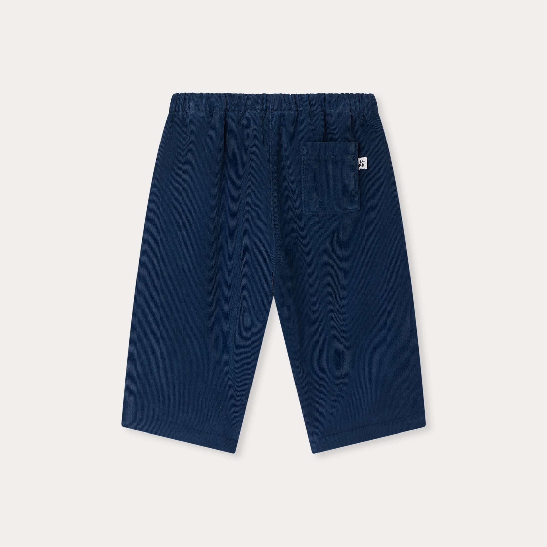 Pantalons en coton bleu foncé pour bébés garçons et filles