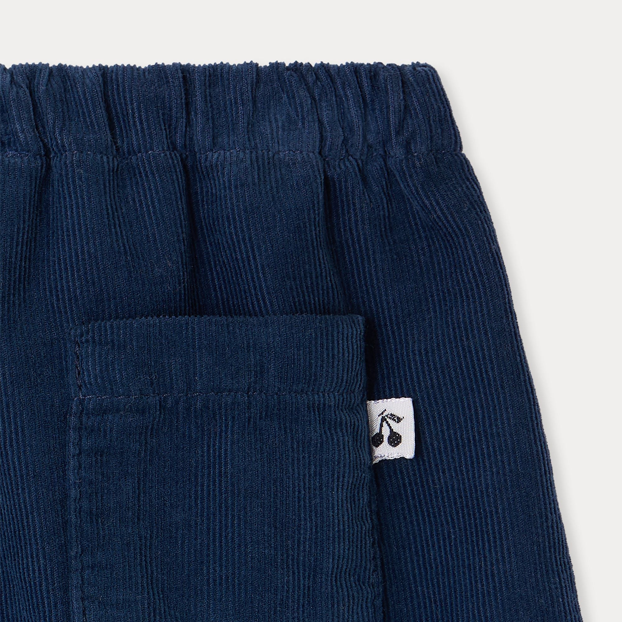Pantalons en coton bleu foncé pour bébés garçons et filles