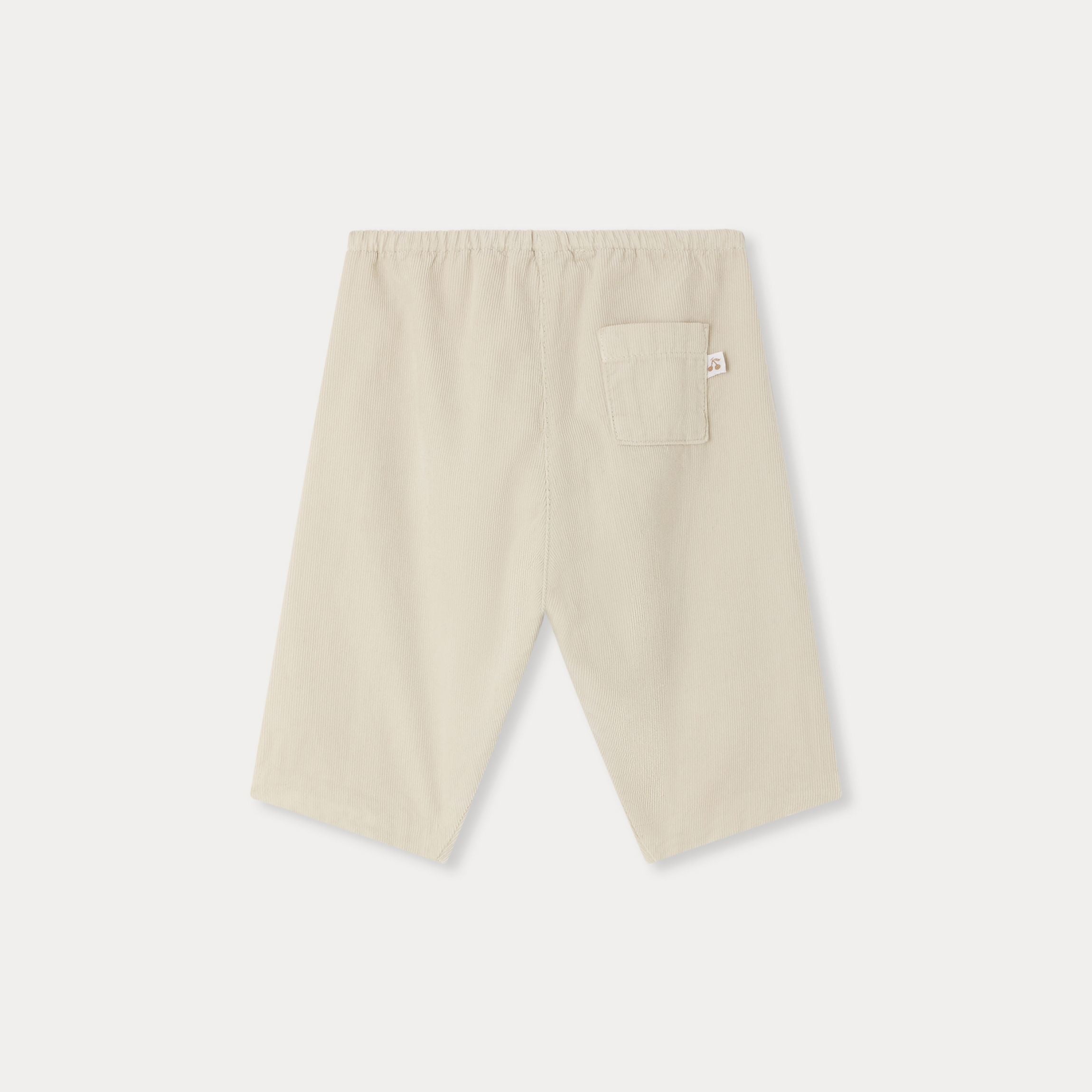 Baby Boys & Girls Ivory Corduroy Trousers