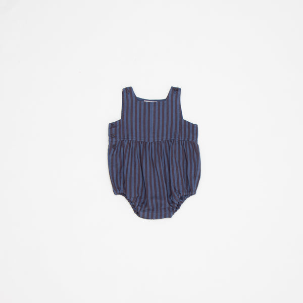 Baby Boys & Girls Blue Stripes Cotton Babysuit