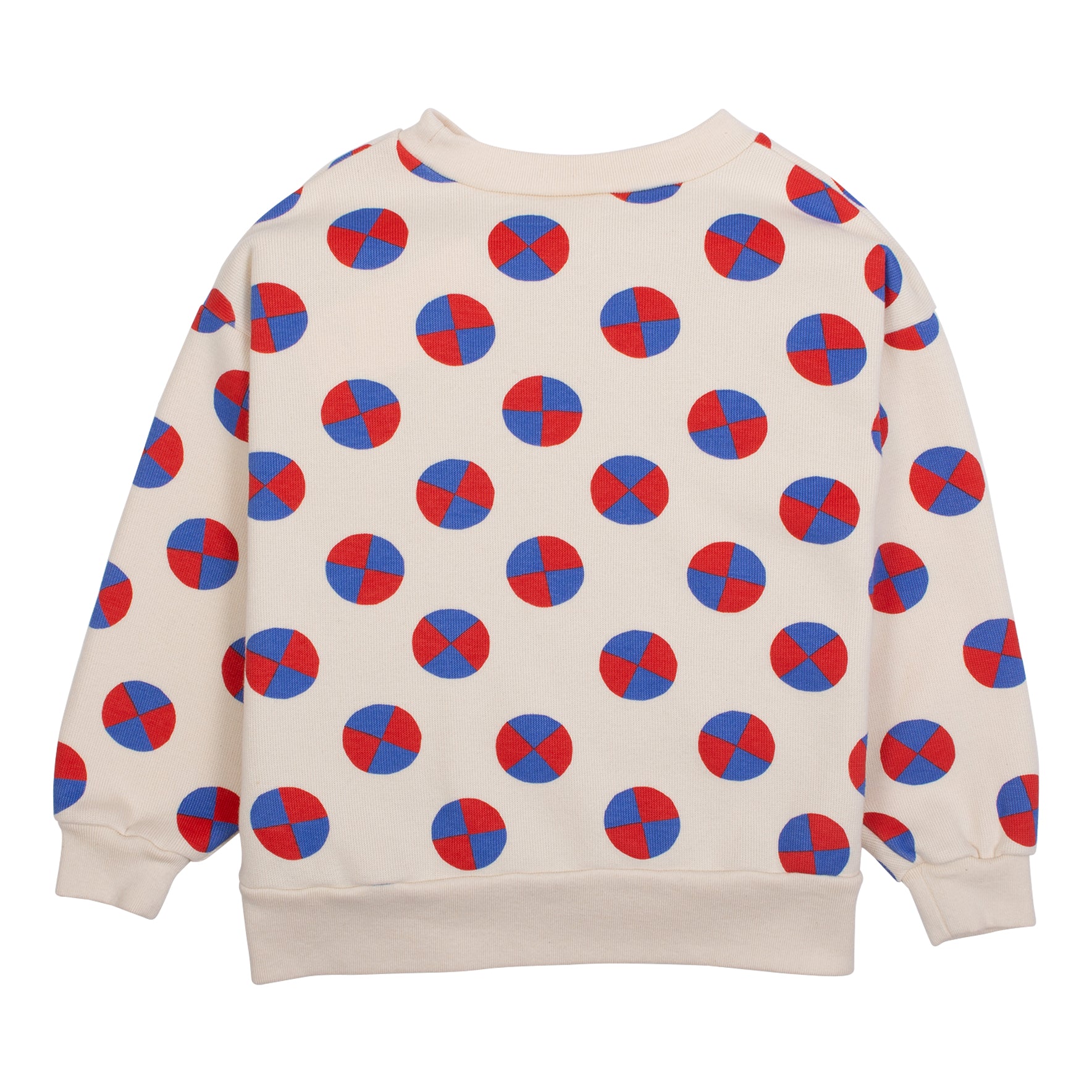 Boys & Girls White Pattern Cotton Sweatshirt