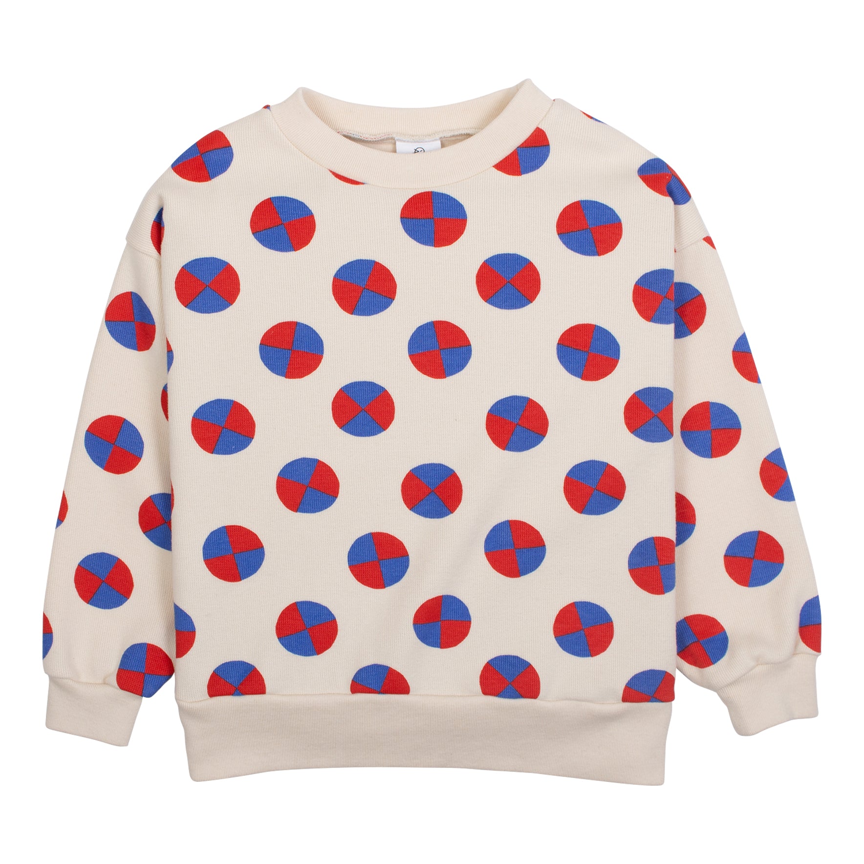 Boys & Girls White Pattern Cotton Sweatshirt