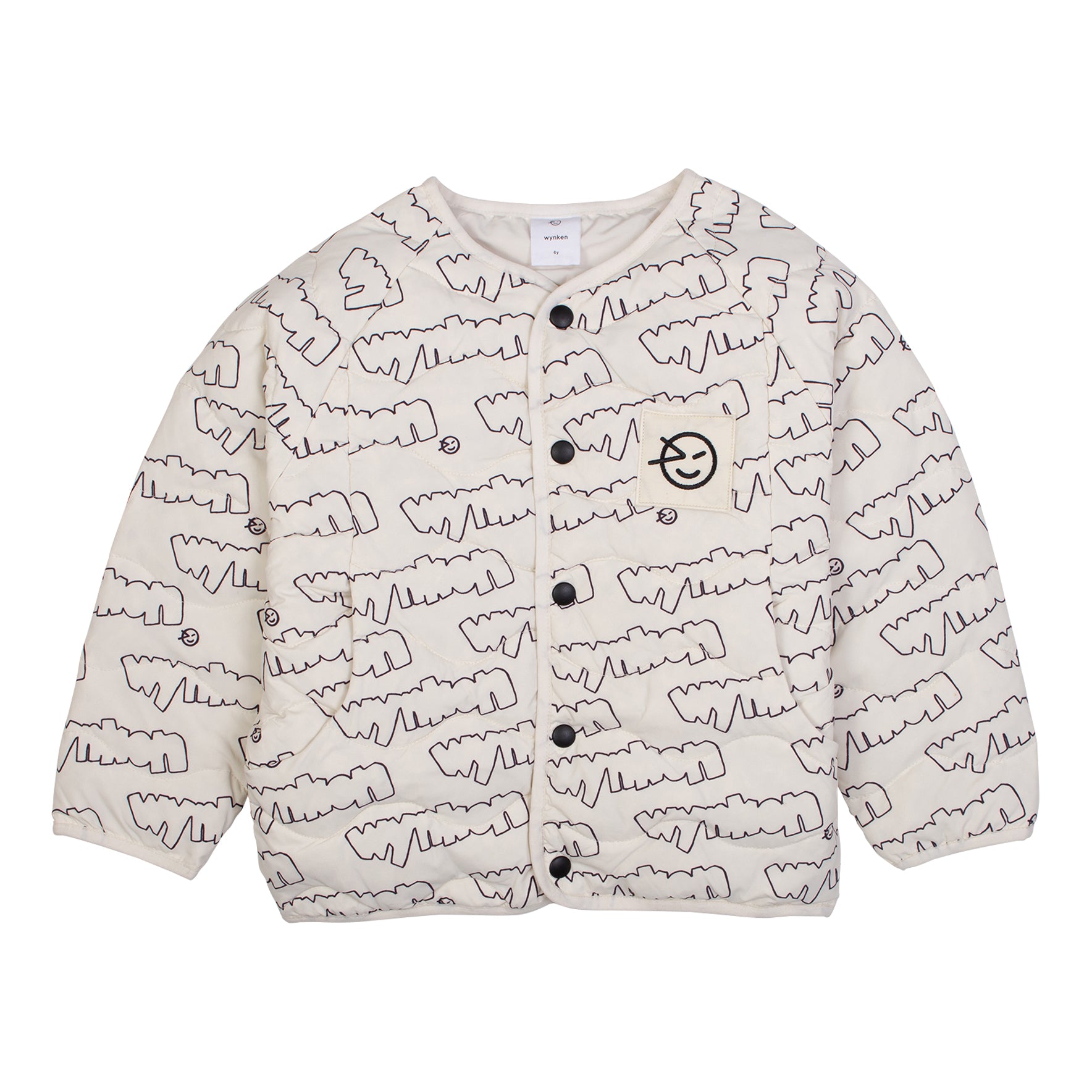 Boys & Girls White Printed Padded Down Jacket