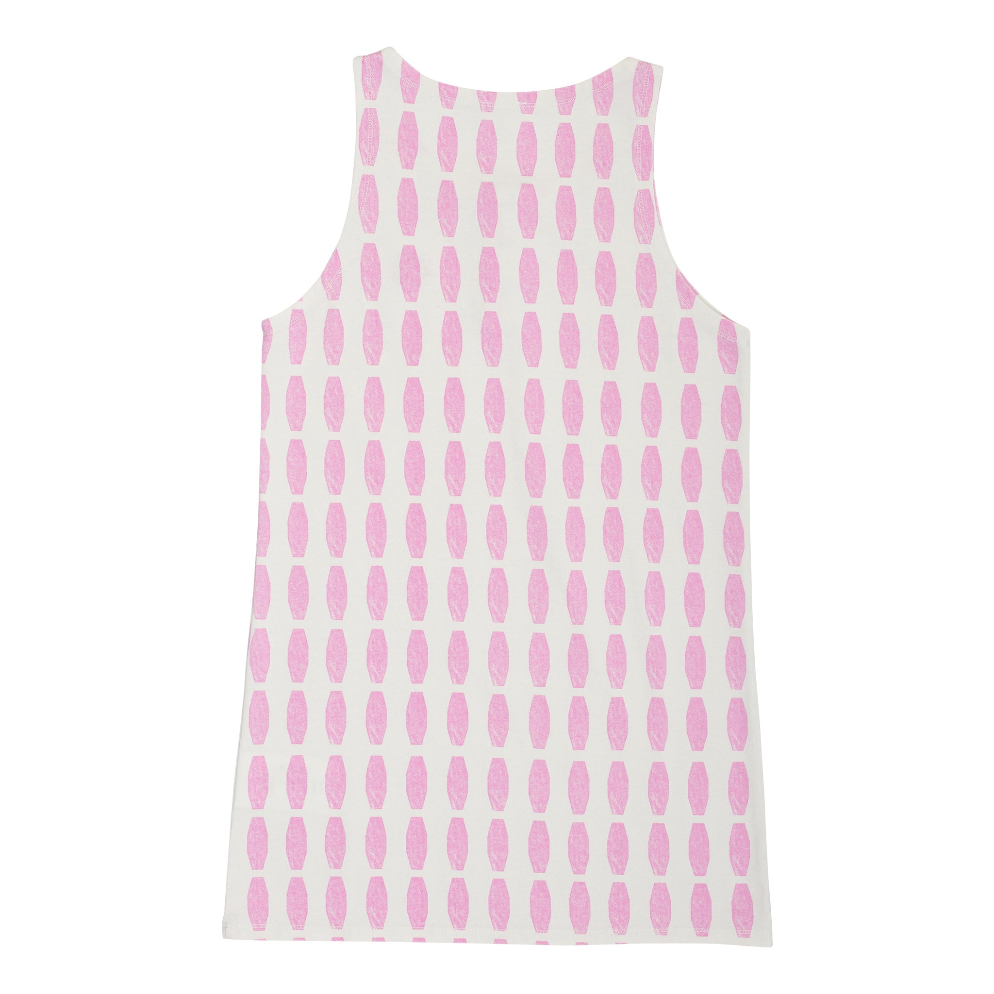 Girls Pink Printed Cotton Dress