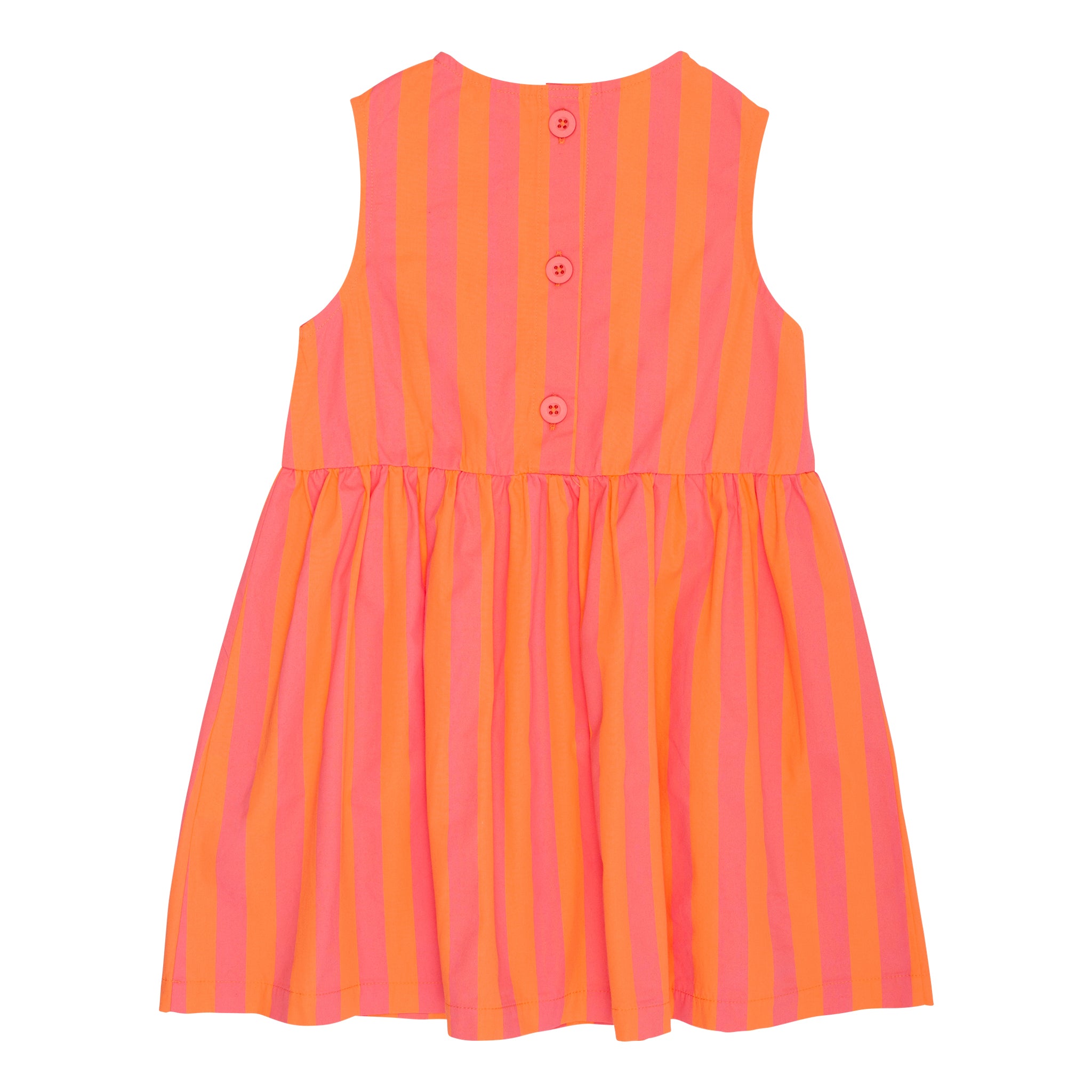 Girls Pink Stripes Cotton Dress