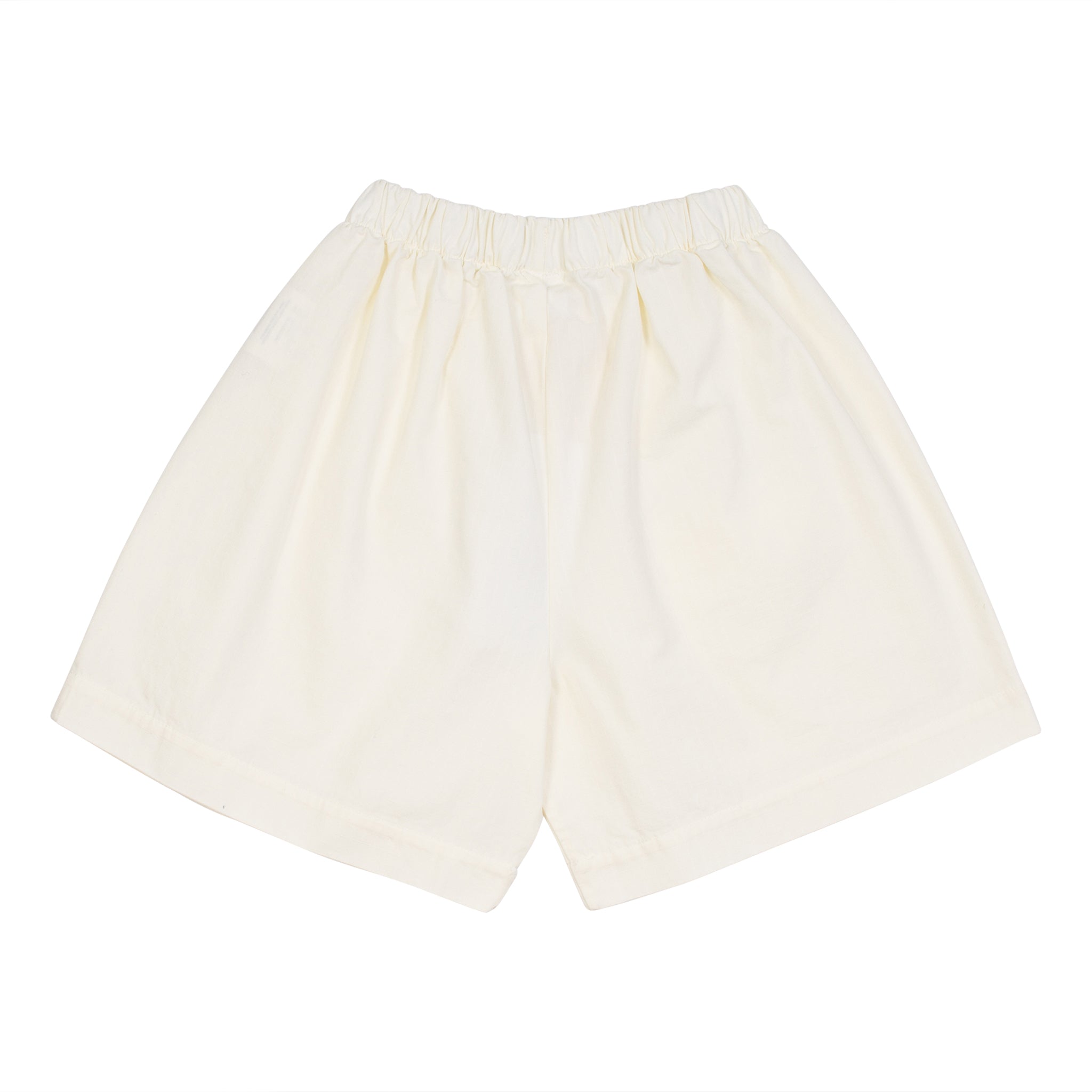 Boys & Girls White Cotton Shorts