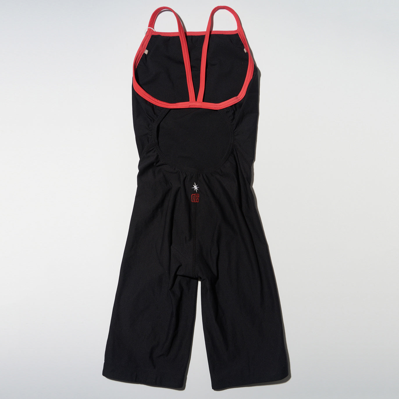 Women Black Cropped Professional Swimsuit