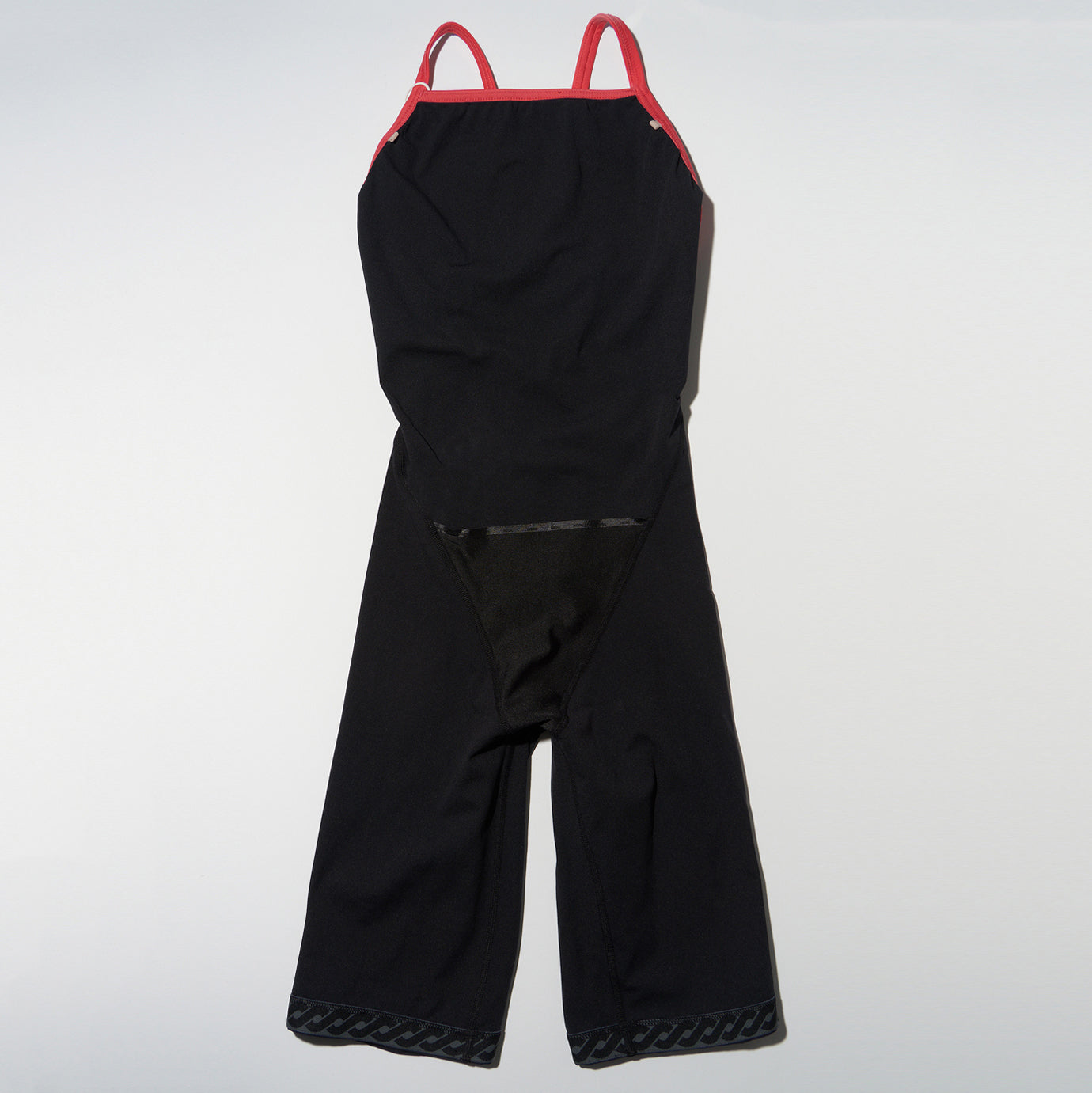 Women Black Cropped Professional Swimsuit