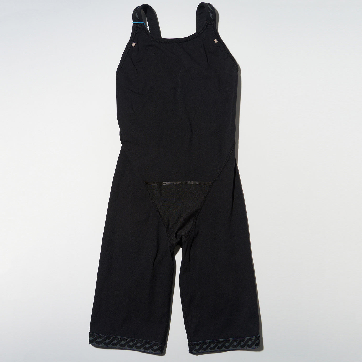 Women Black Cropped Professional Swimsuit