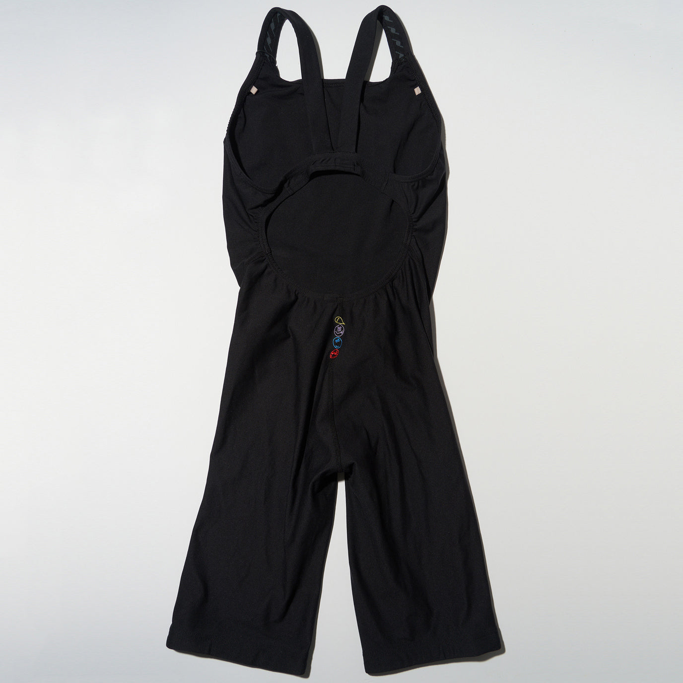 Women Black Cropped Professional Swimsuit