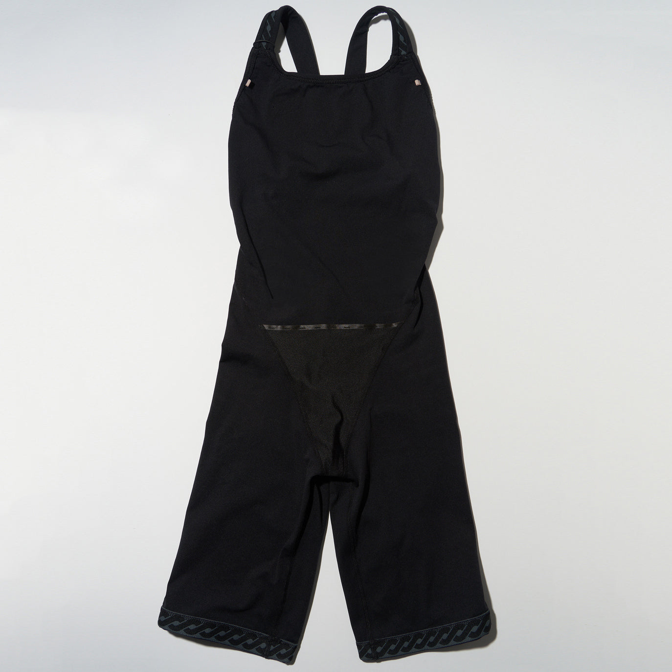 Women Black Cropped Professional Swimsuit