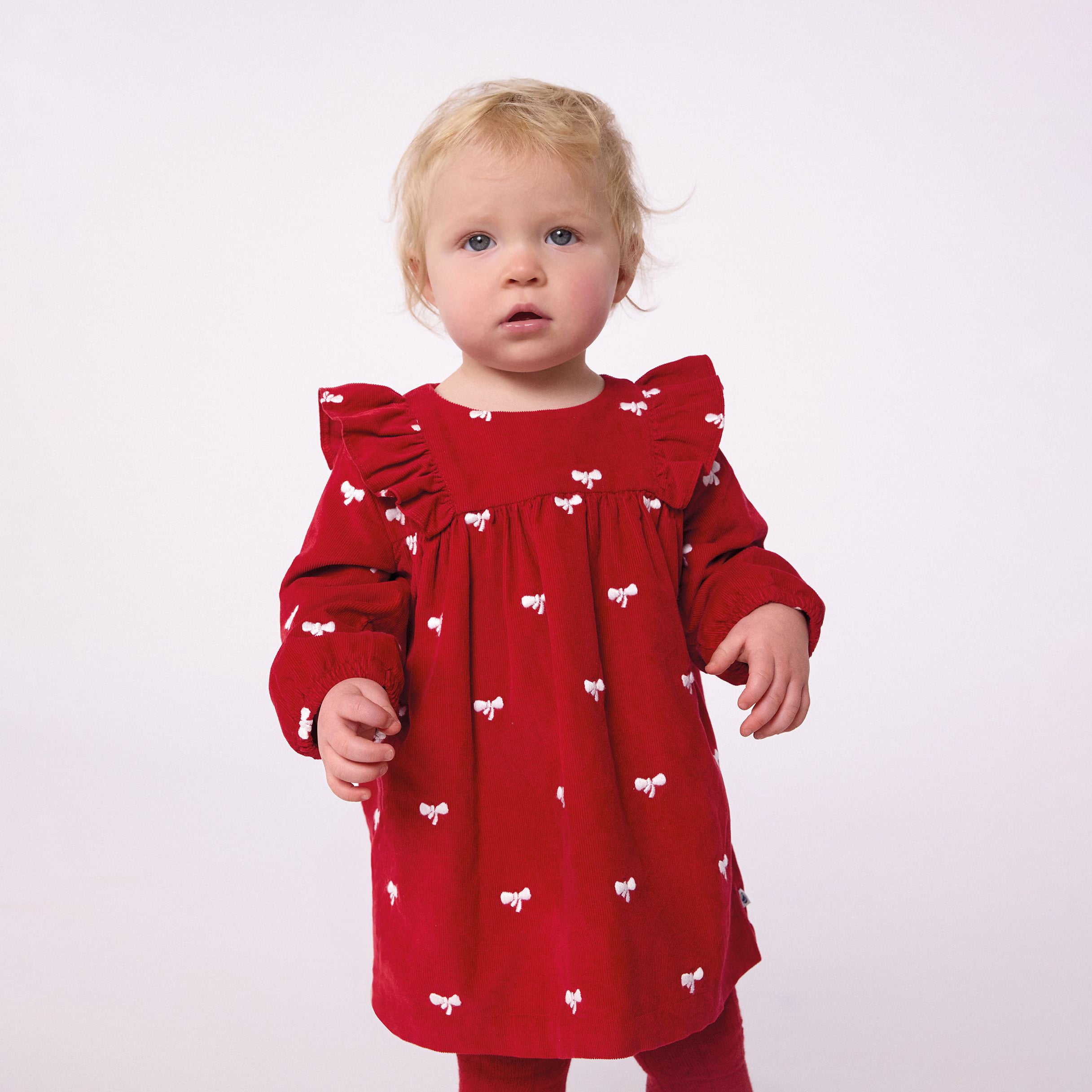 Baby Girls Red Corduroy Dress