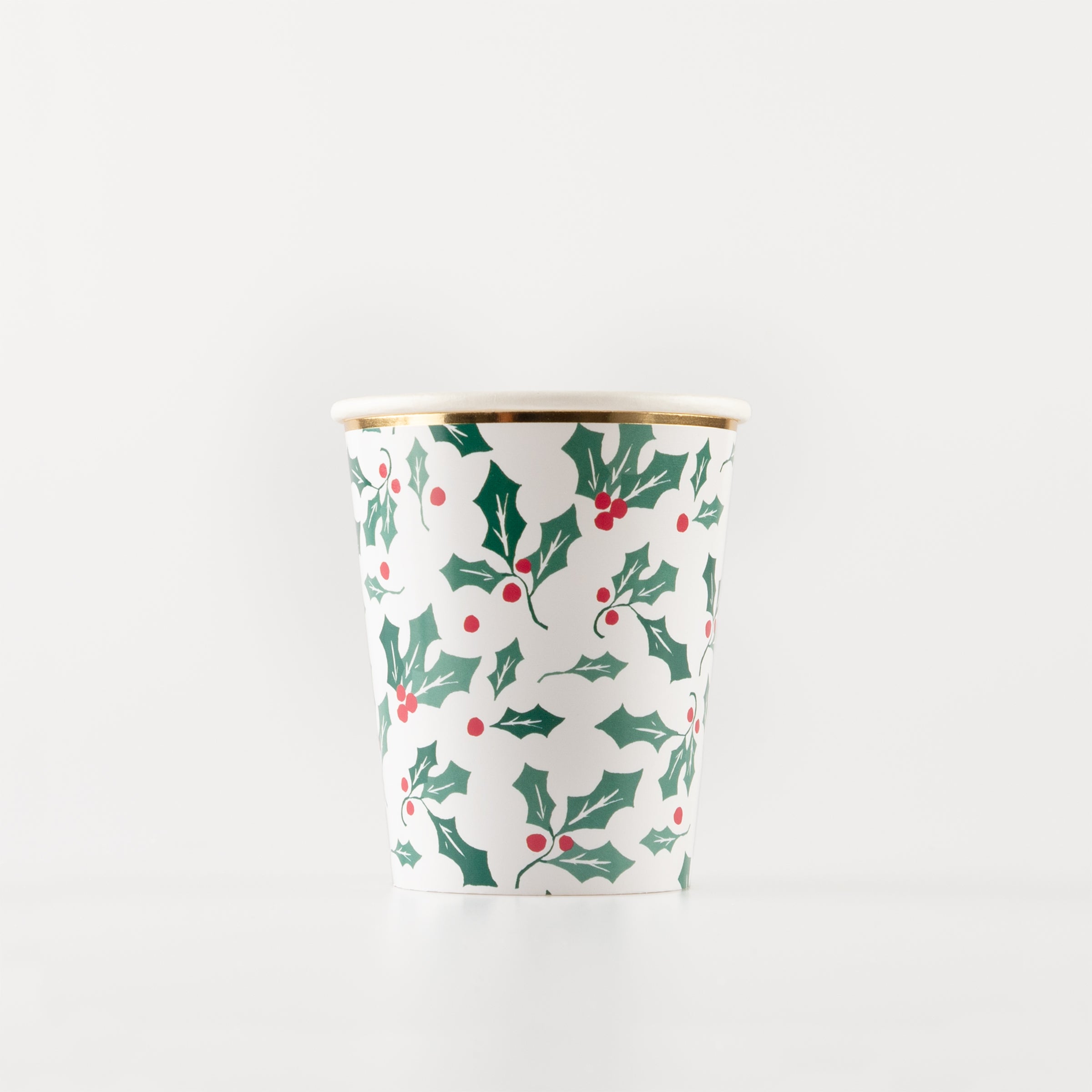 Holly Pattern Cups(8 Pack)