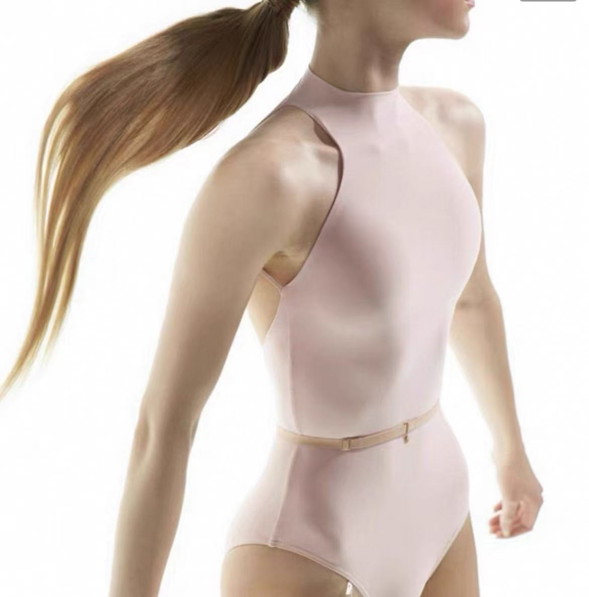 Girls Light Pink "JUNIOR CHOKER " Ballet Onesies(J201LE20VL/baby blush)