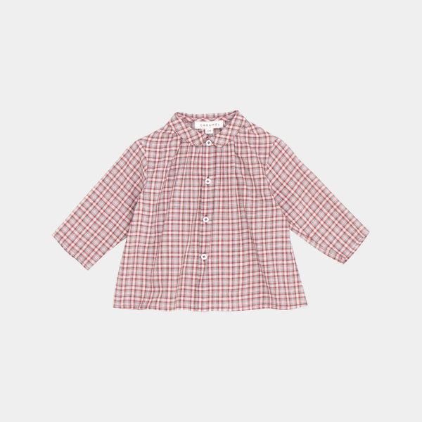 Baby Girls Pink Check Cotton Shirt