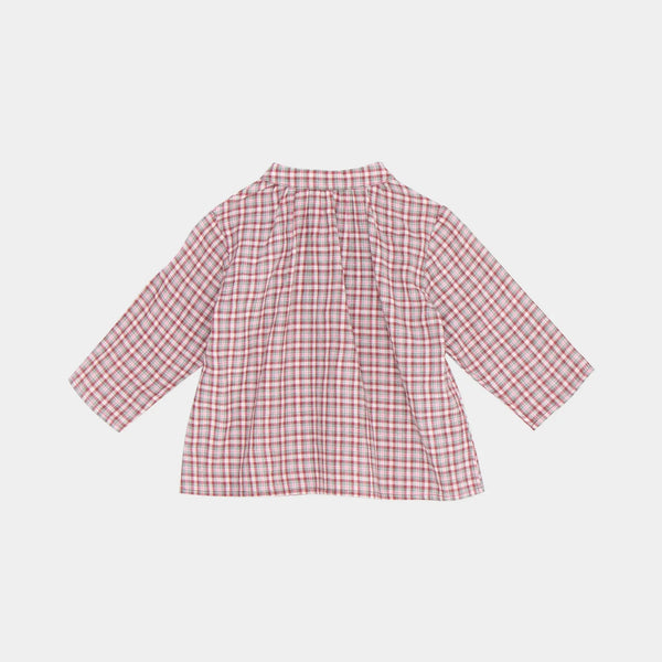 Baby Girls Pink Check Cotton Shirt