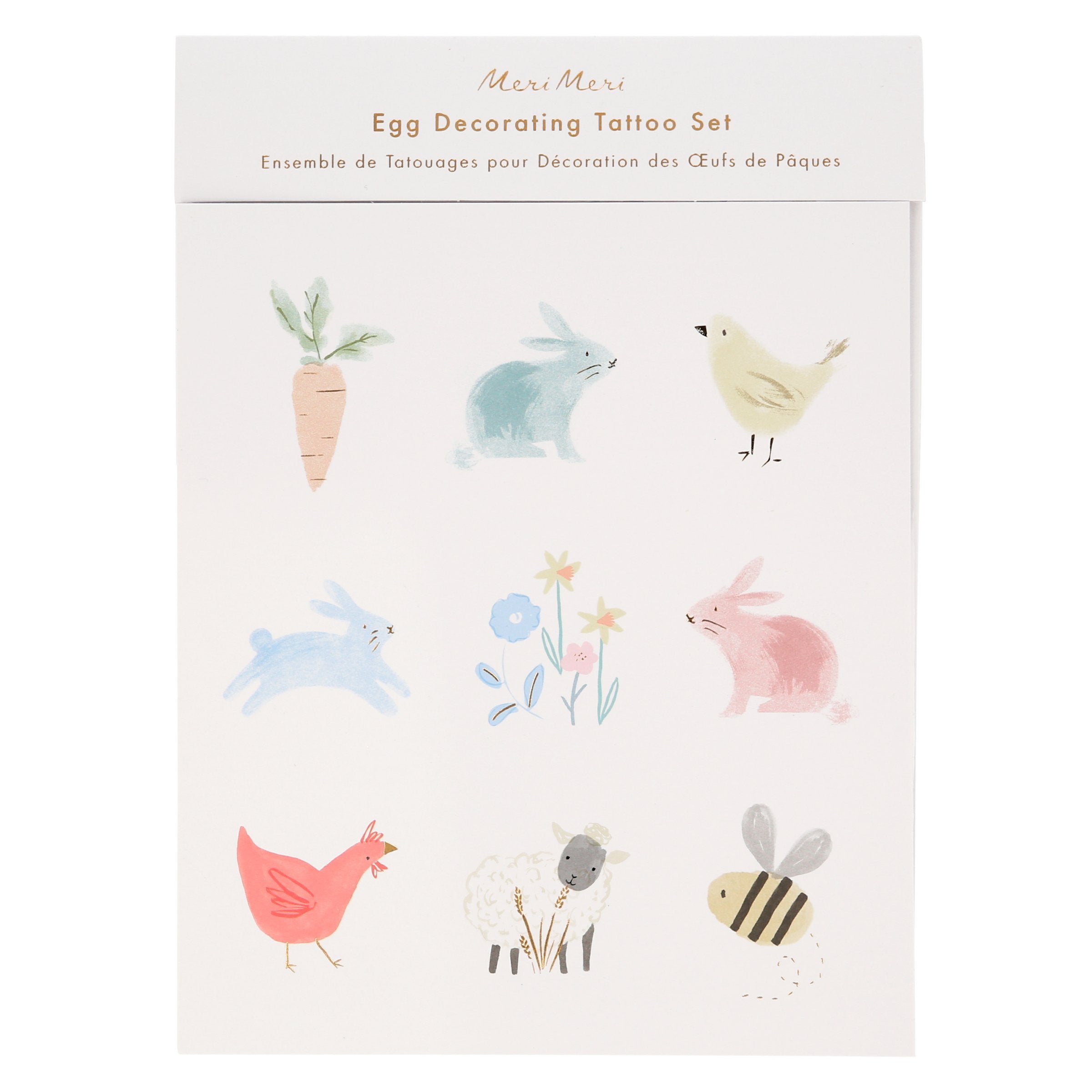 Spring Bunny Egg Decorating Tattoo Kit (x 27 tattoos)