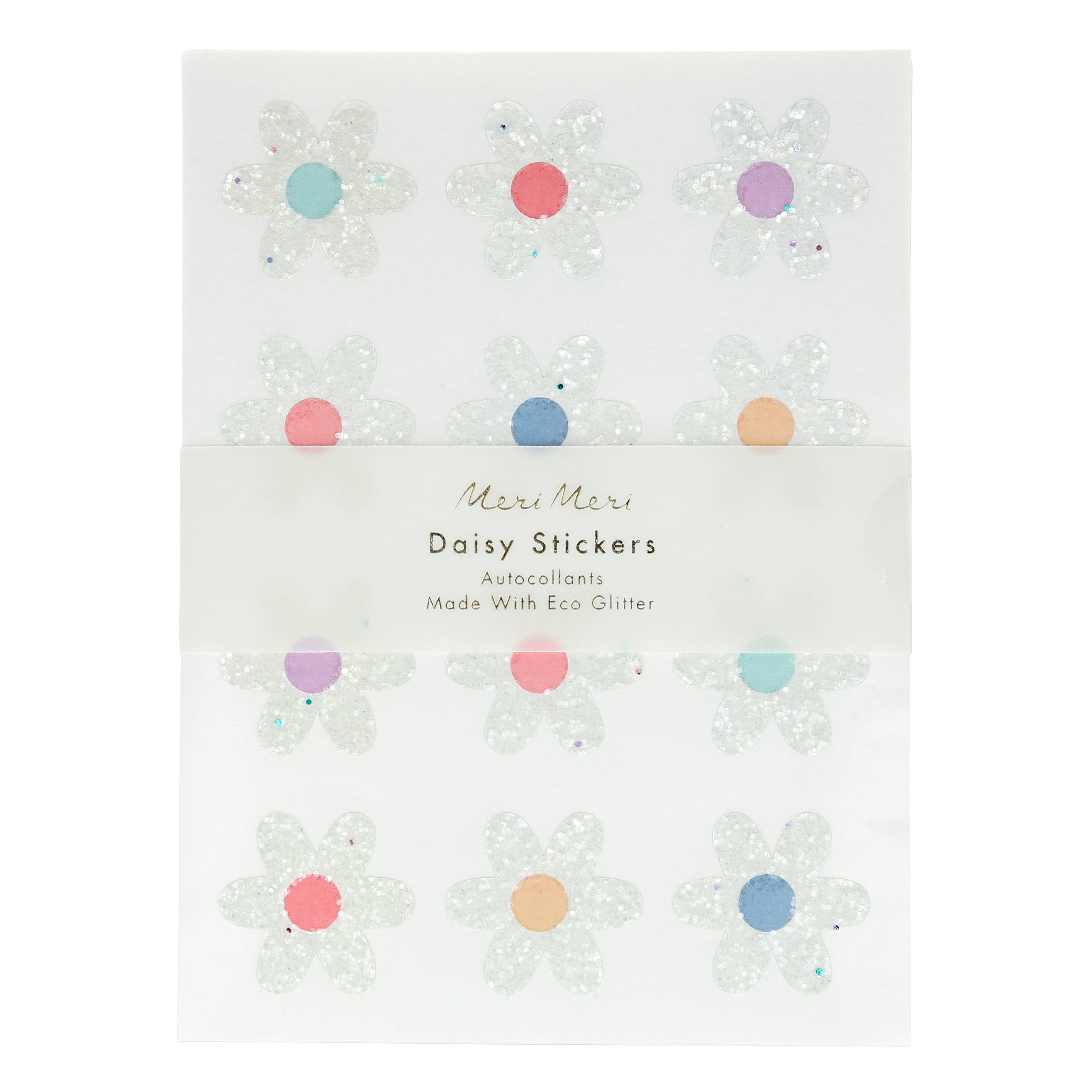 Glitter Daisy Stickers