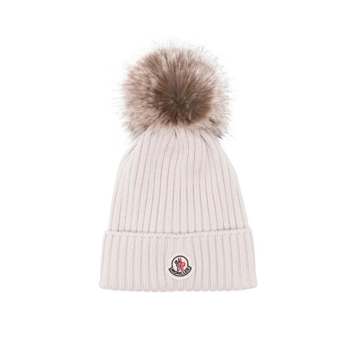 Boys & Girls Light Grey Wool Pom-Pom Hat