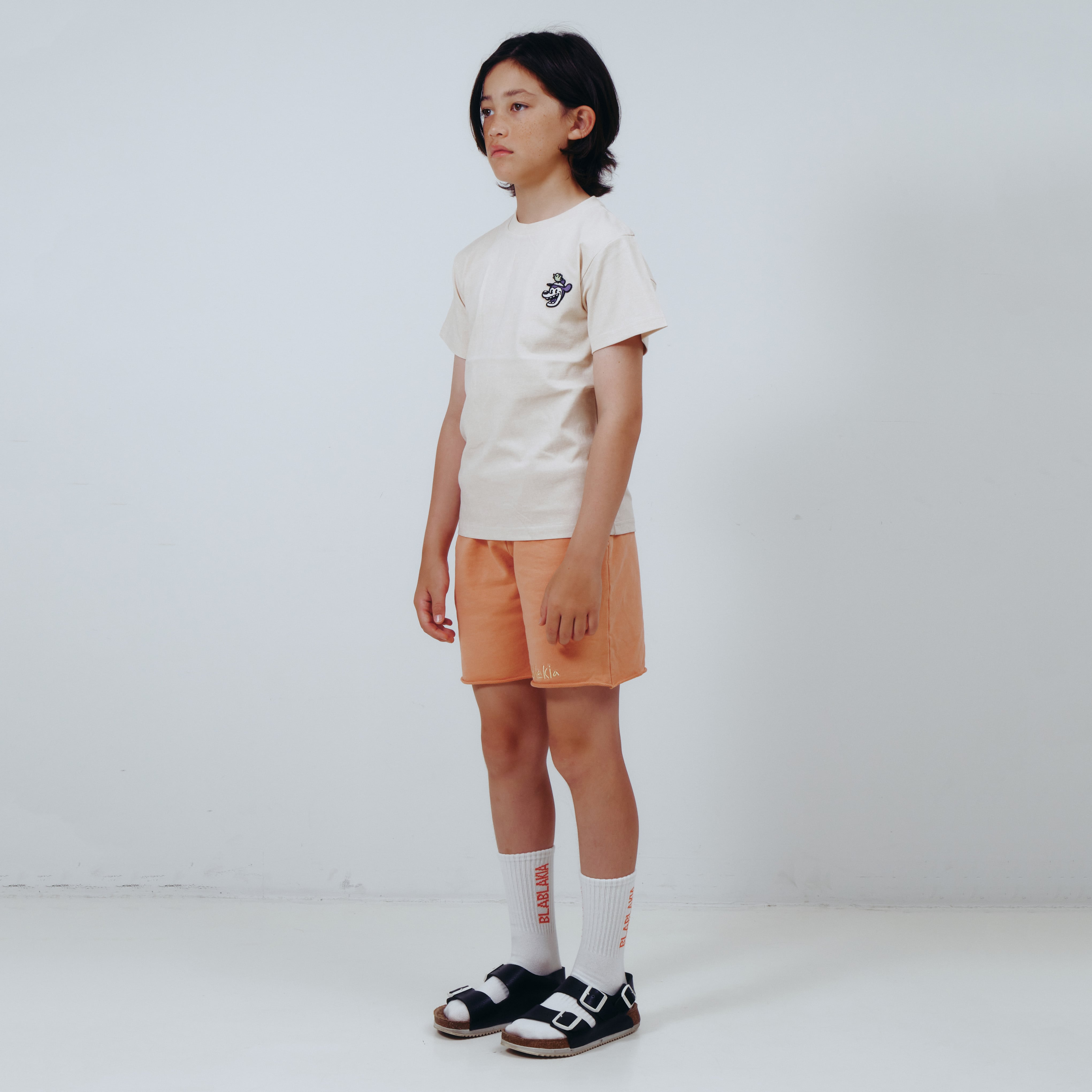 Boys & Girls Beige Cotton T-Shirt