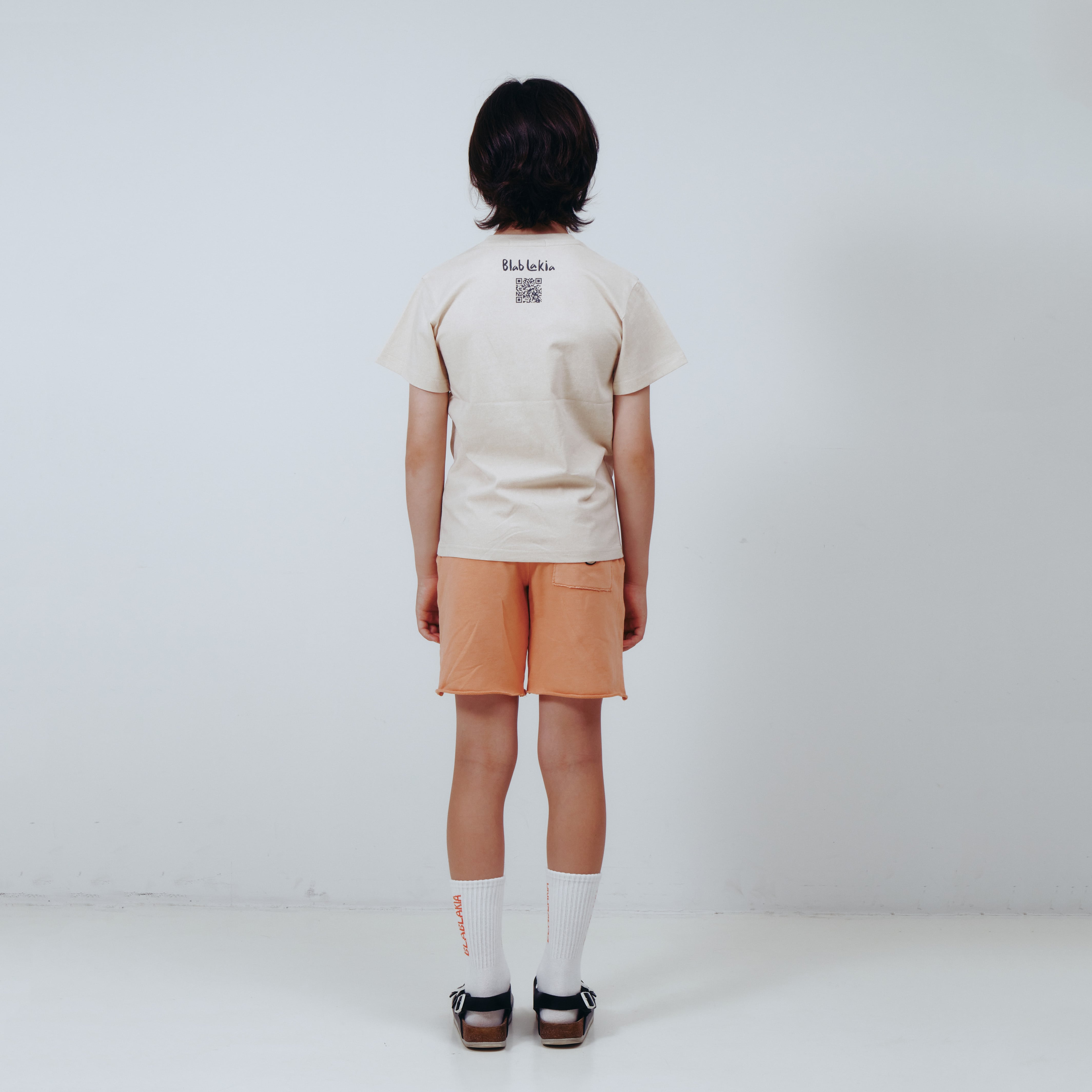Boys & Girls Beige Cotton T-Shirt
