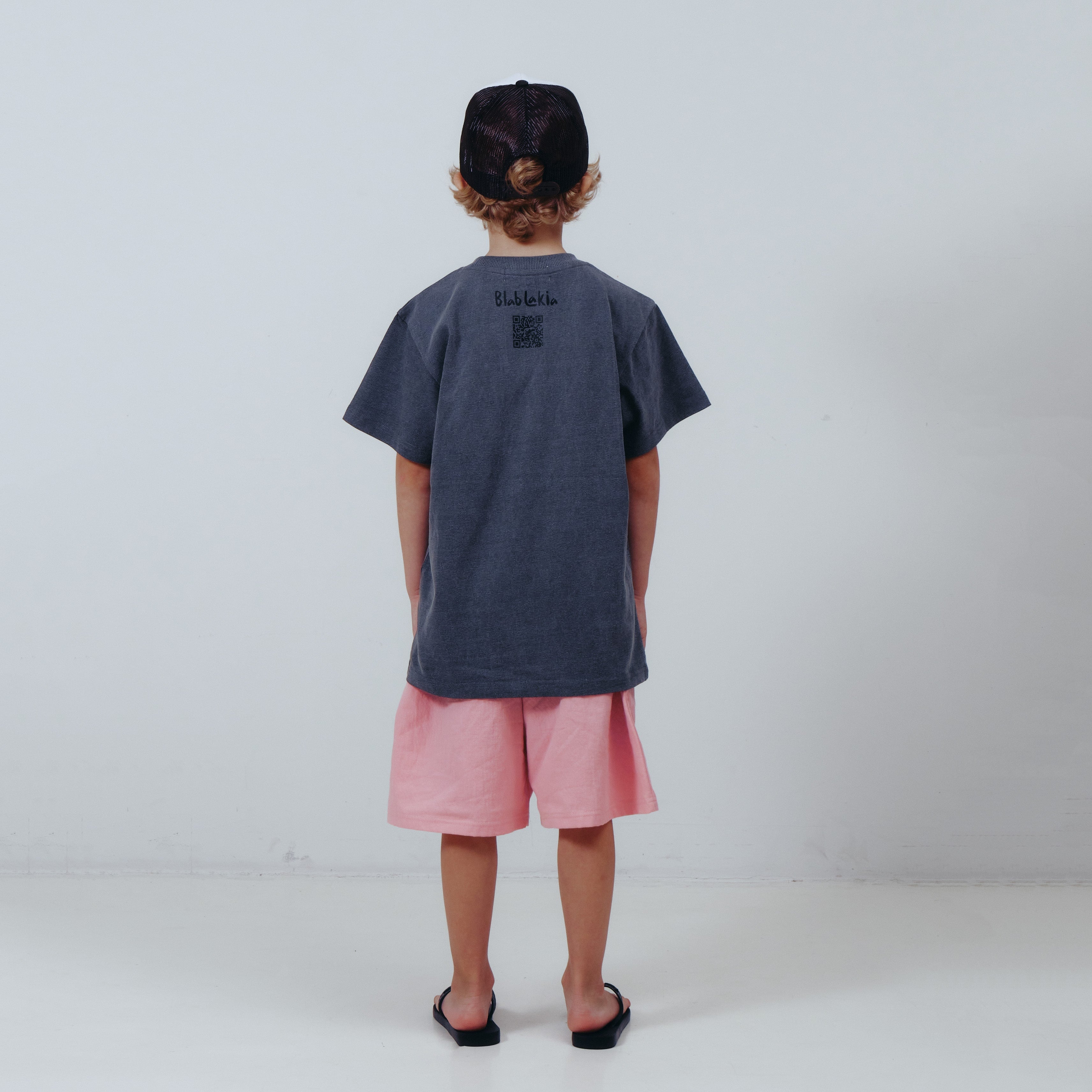 Boys & Girls Black Cotton T-Shirt
