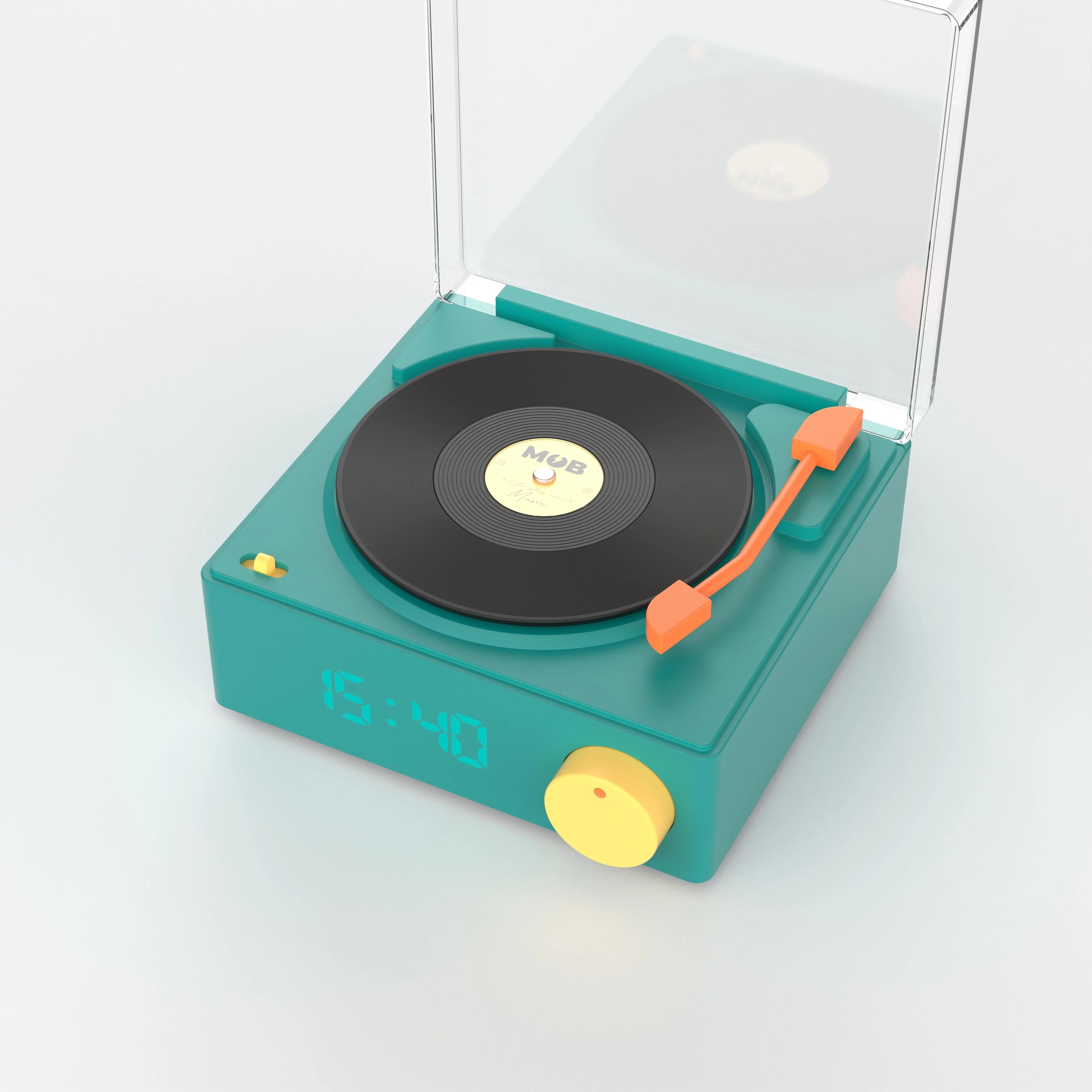 Blue Speaker and Alarm Clock