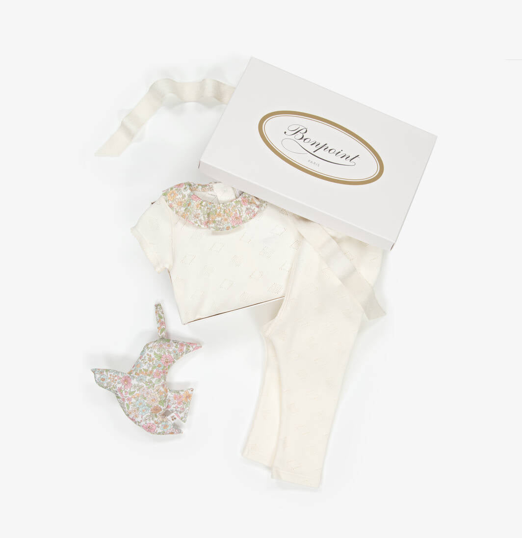 Baby Girls White Cotton Gift Set
