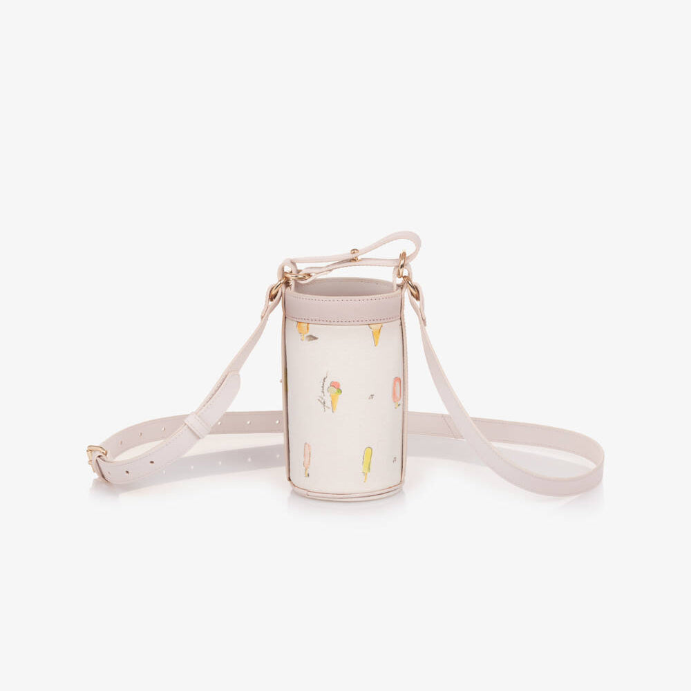 Girls Ivory Printed Bucket Bag