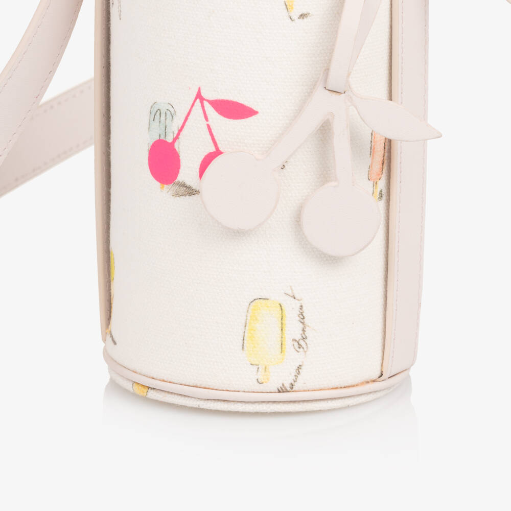 Girls Ivory Printed Bucket Bag