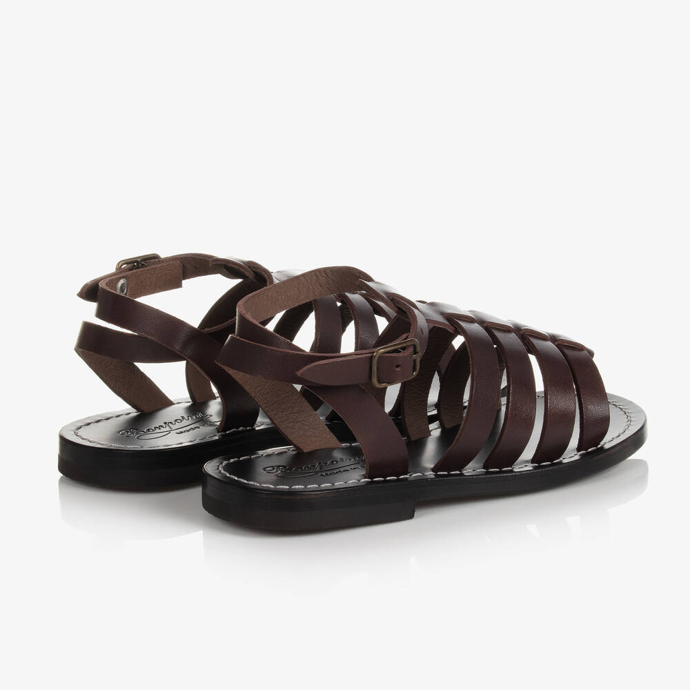 Boys & Girls Brown Calfskin Sandals