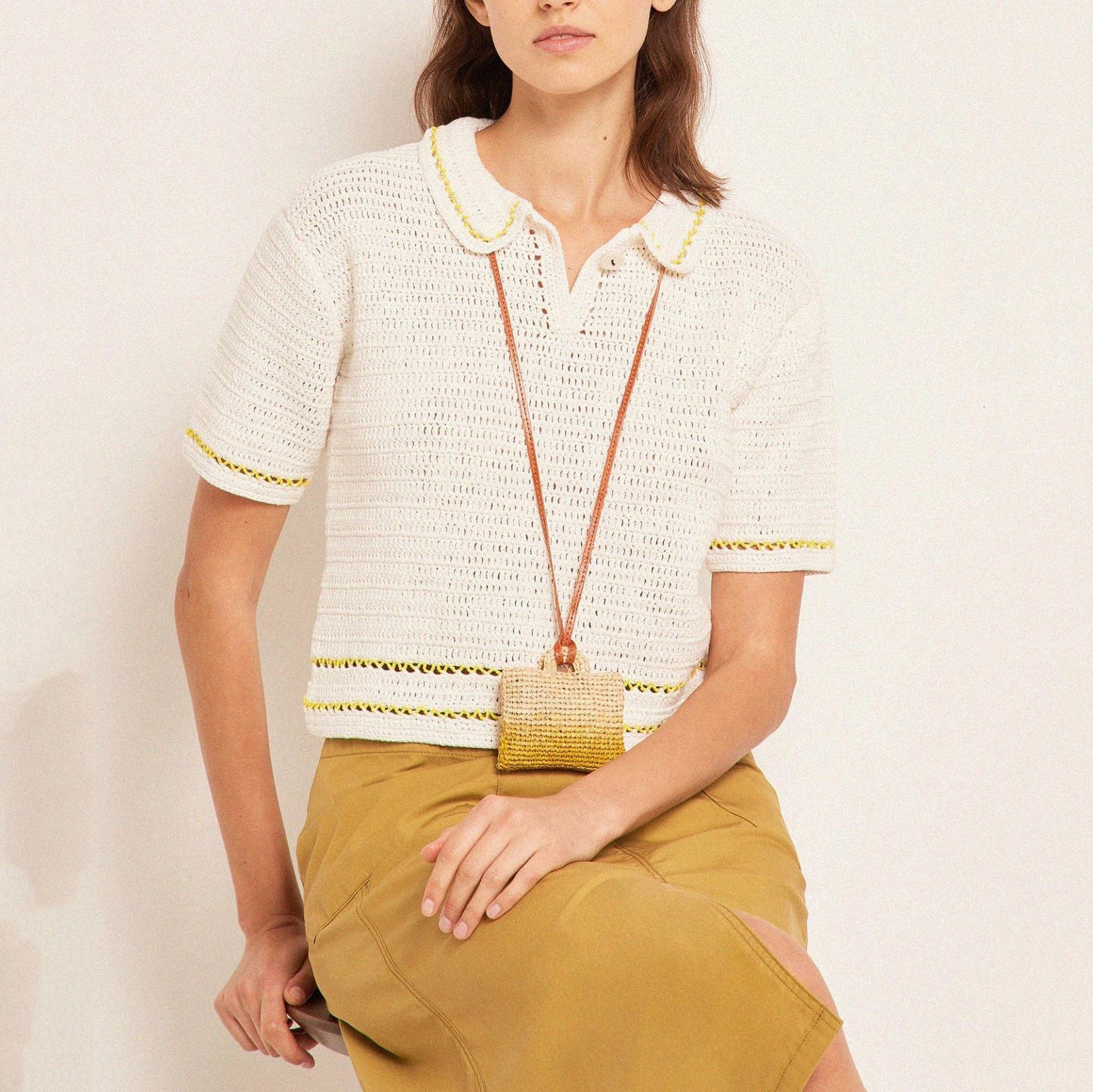 Gradient-Dyed Raffia Mini Bag Ornament