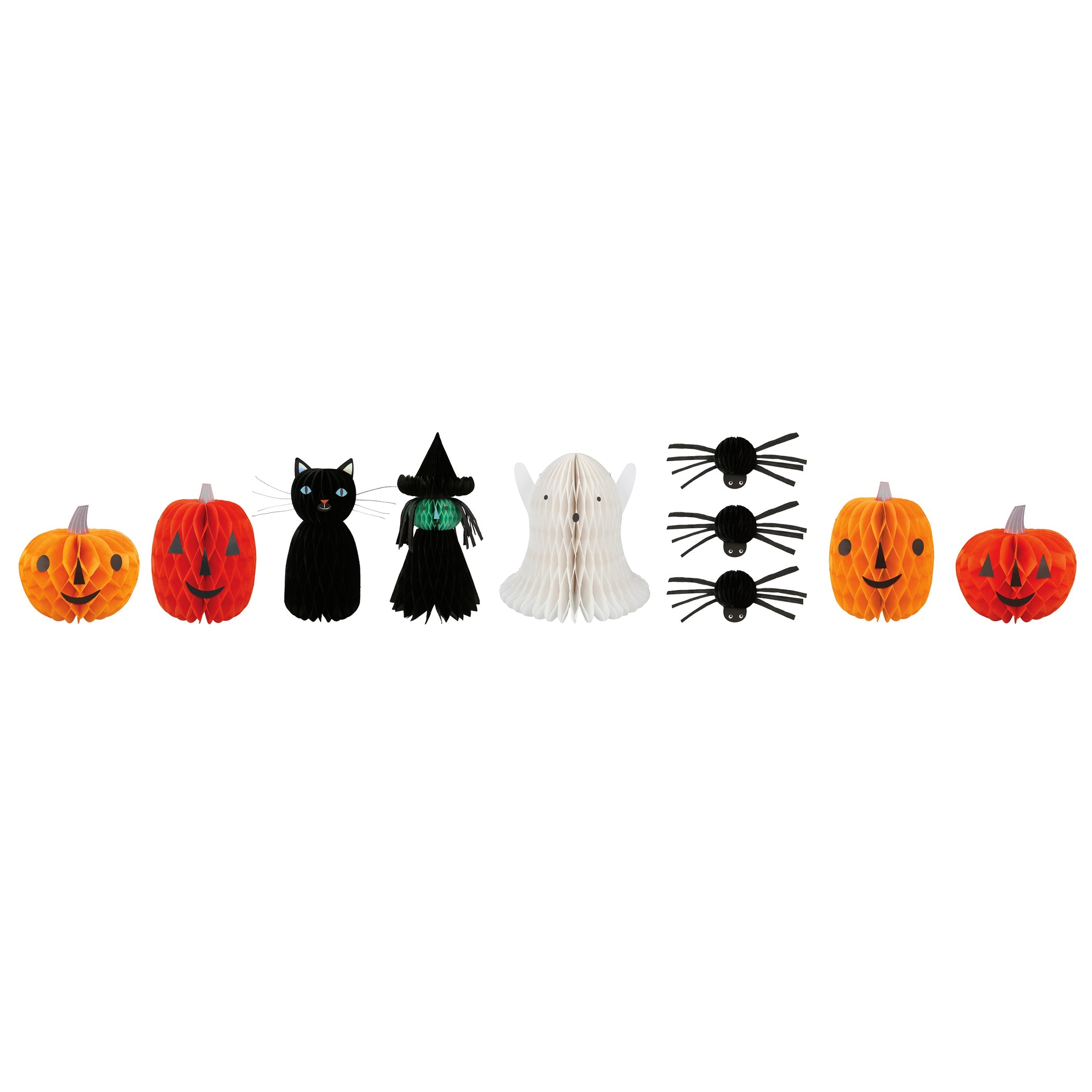 Assortiment de 10 personnages d'Halloween en nid d'abeille