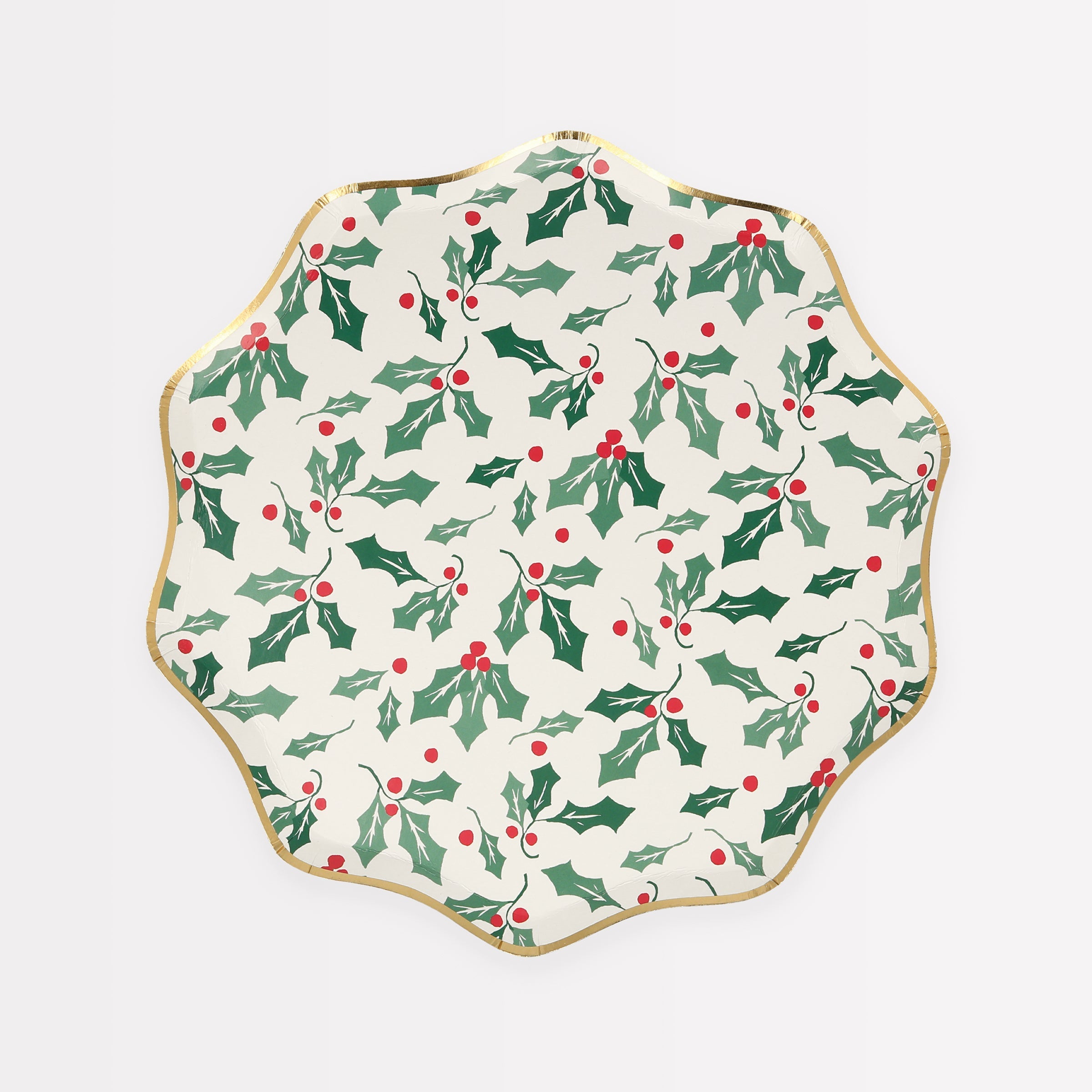 Holly Pattern Side Plates(8 Pack)