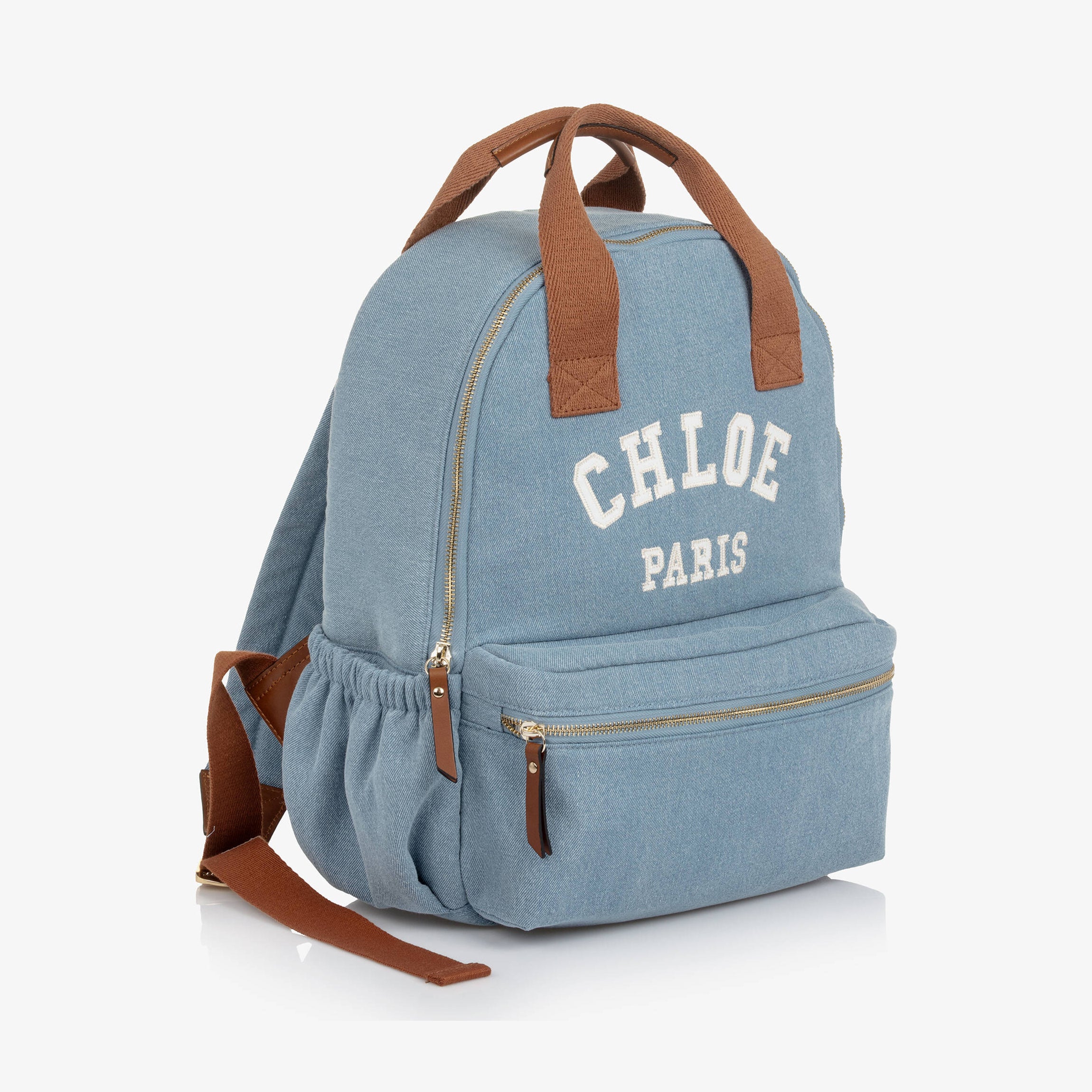 Girls Light Blue Denim Backpack(L28 x H36 x D12cm)