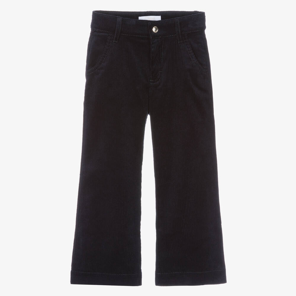 Girls Navy Corduroy Trousers