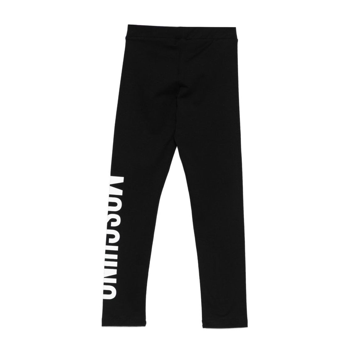 Girls Black Logo Cotton Leggings