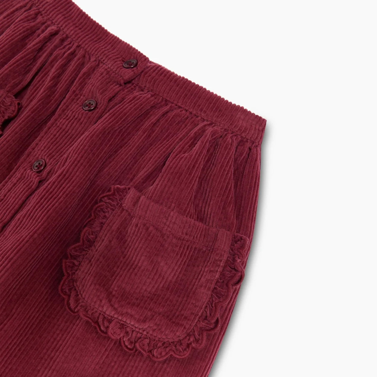 Girls Red Corduroy Skirt