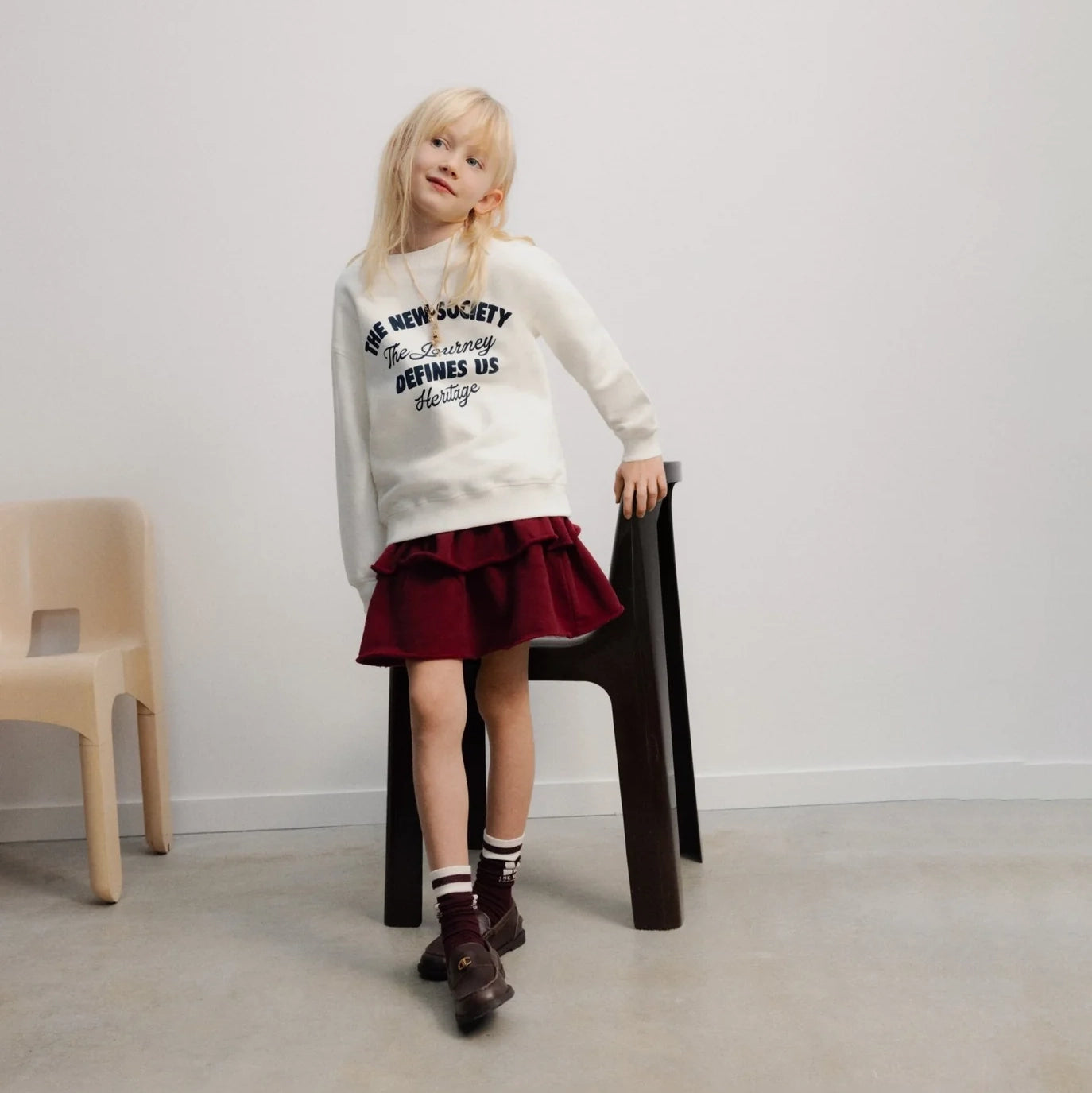 Girls Red Corduroy Skirt