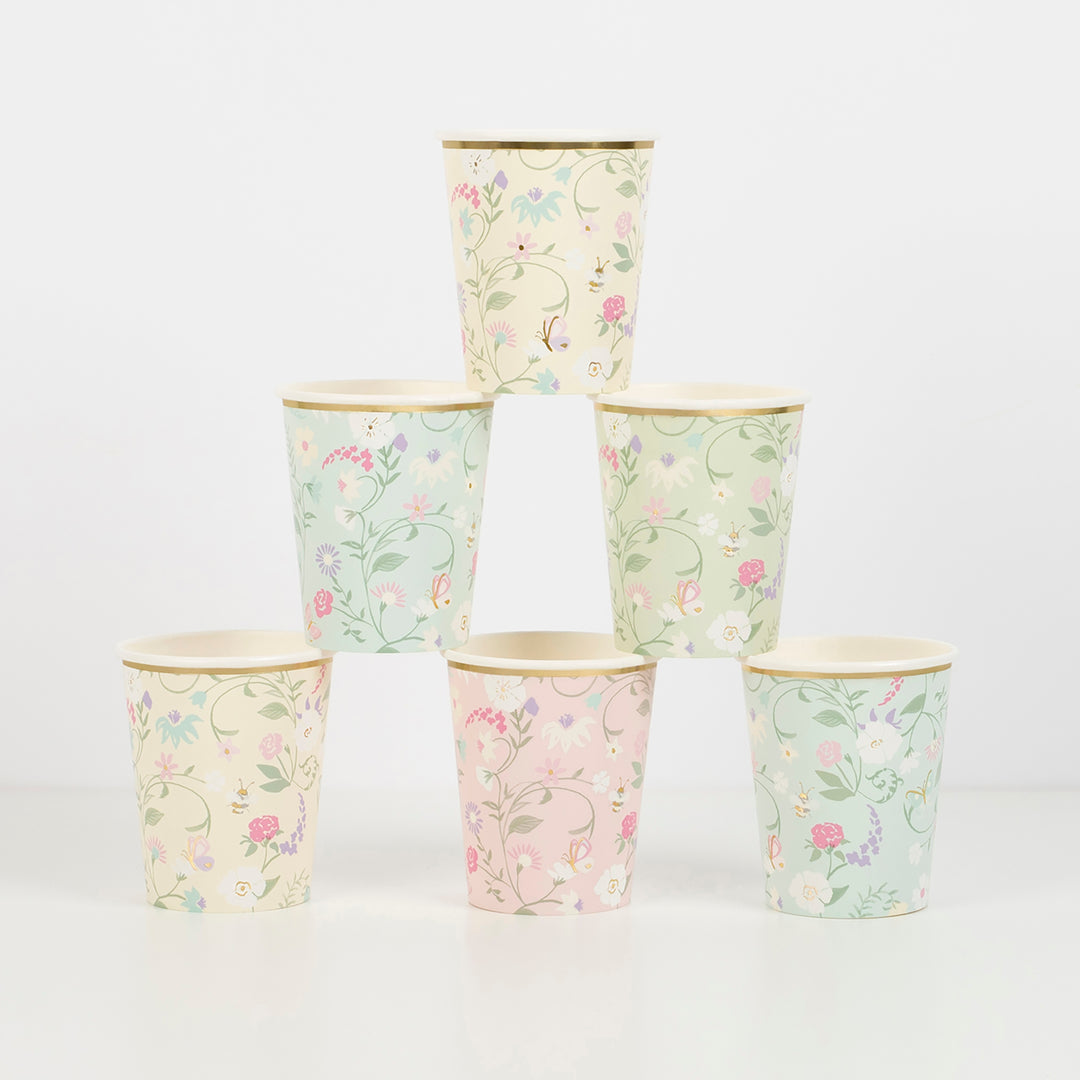 Laduree Paris Floral Cups (8 Pack)